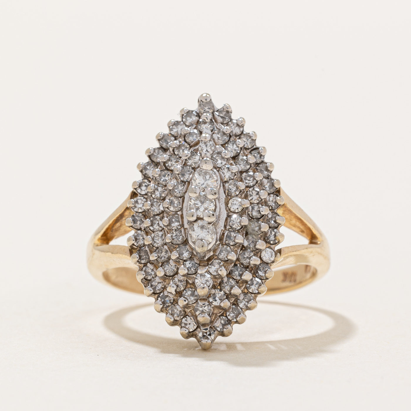 Bague cocktail en diamants | 0,86 ct | Taille 8 |