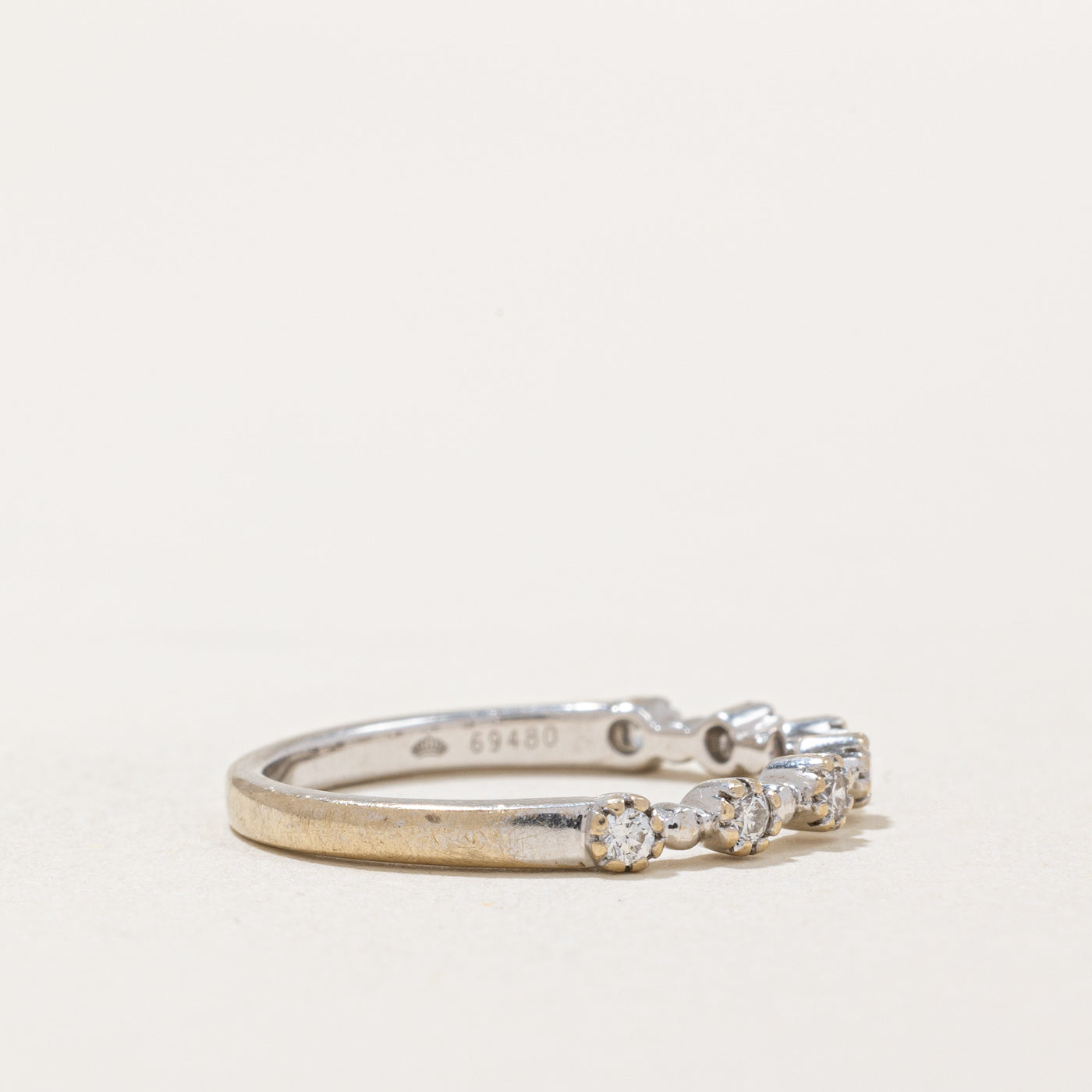 Diamond Semi Eternity Band Ring | 0.16ctw | SZ 6.25 |