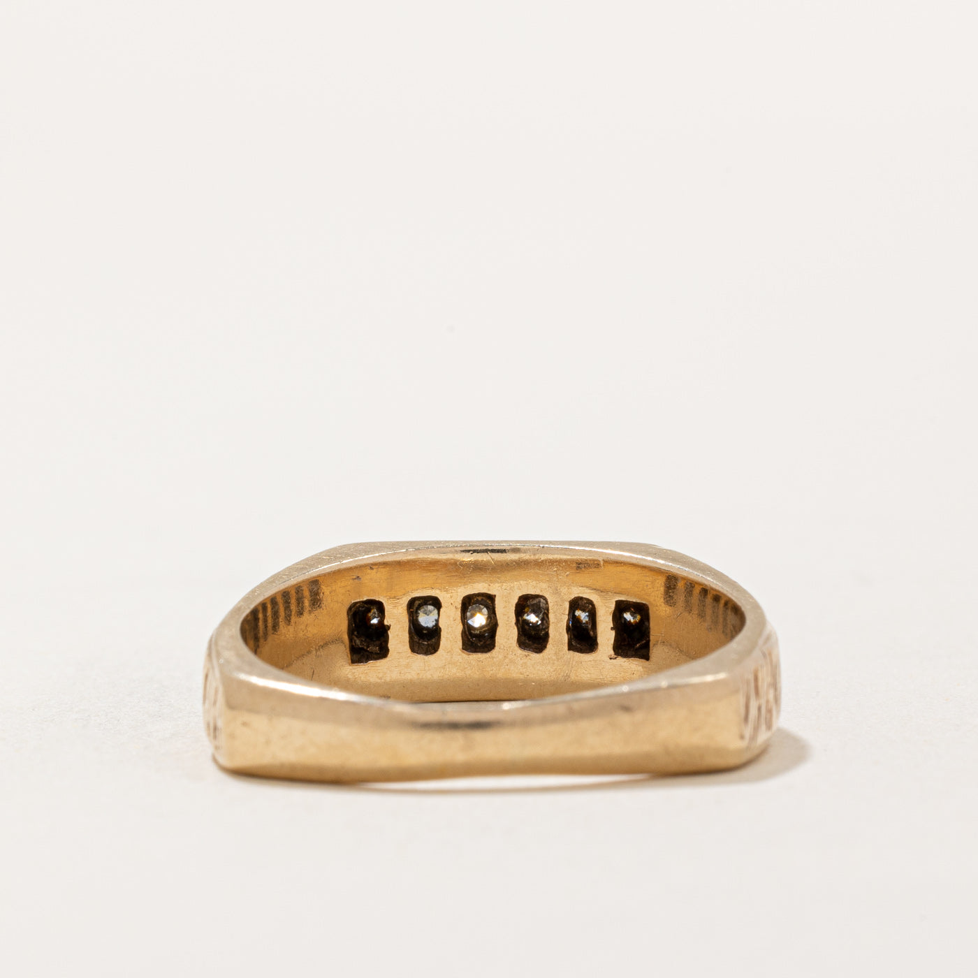 Diamond Textured Band Ring | 0.10ctw | SZ 10 |