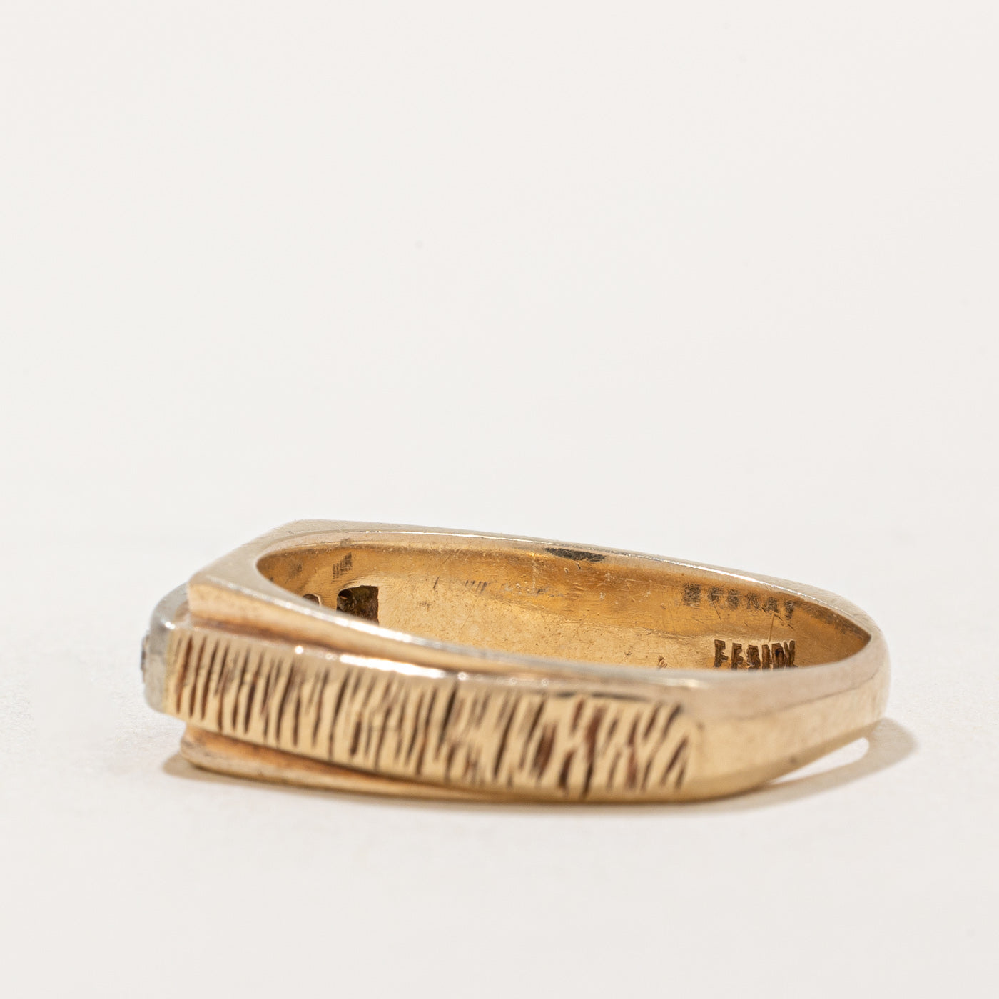 Diamond Textured Band Ring | 0.10ctw | SZ 10 |