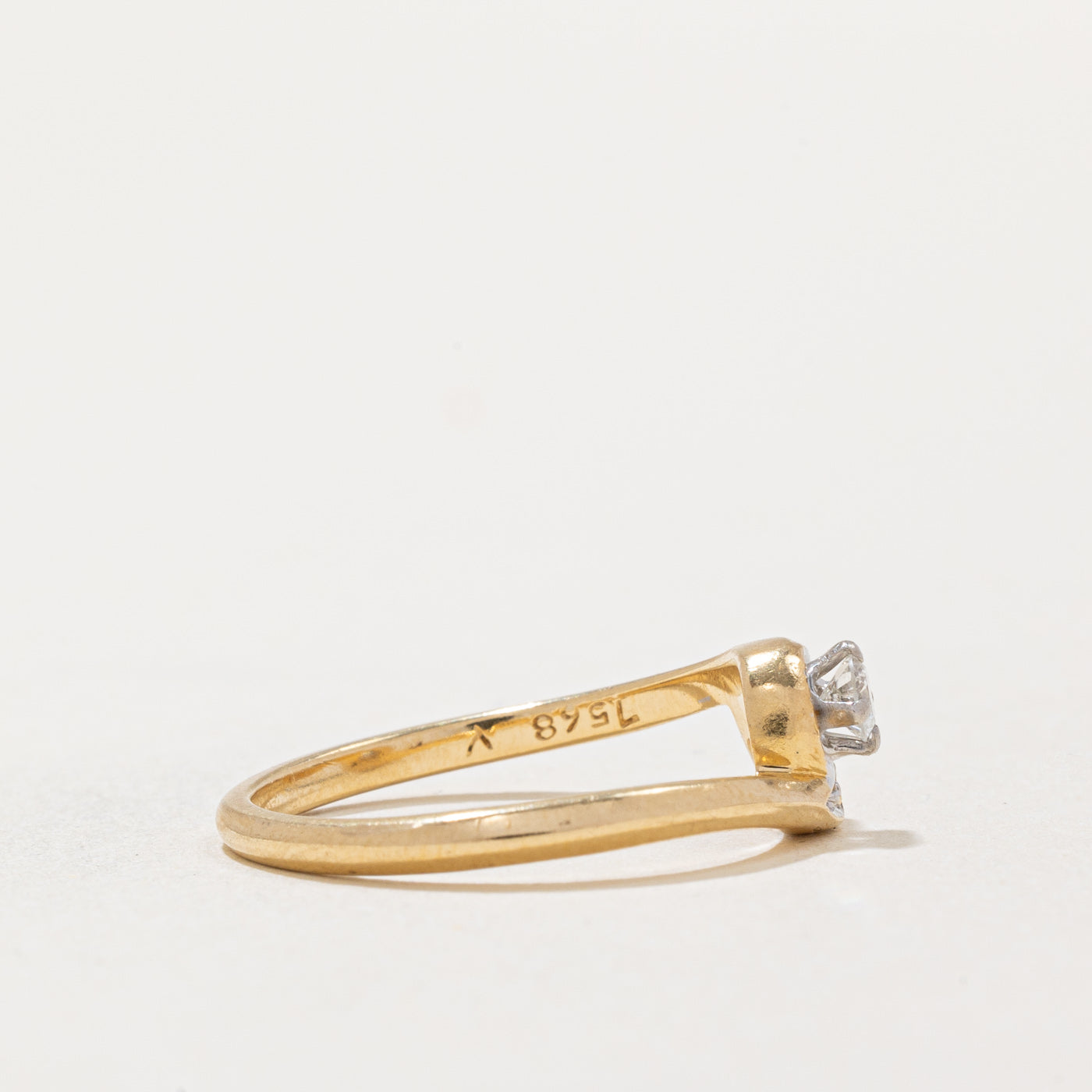 Diamond Bypass Ring | 0.12ctw | SZ 5.75 |