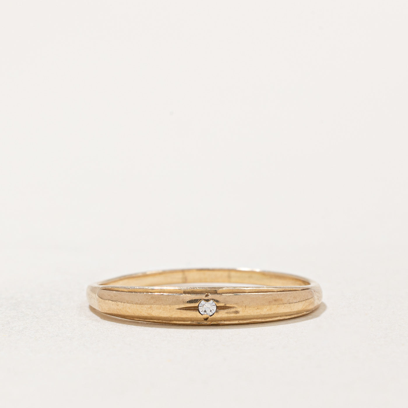 Bague sertie de diamants à fleur | 0,01 ct | Taille 6 |