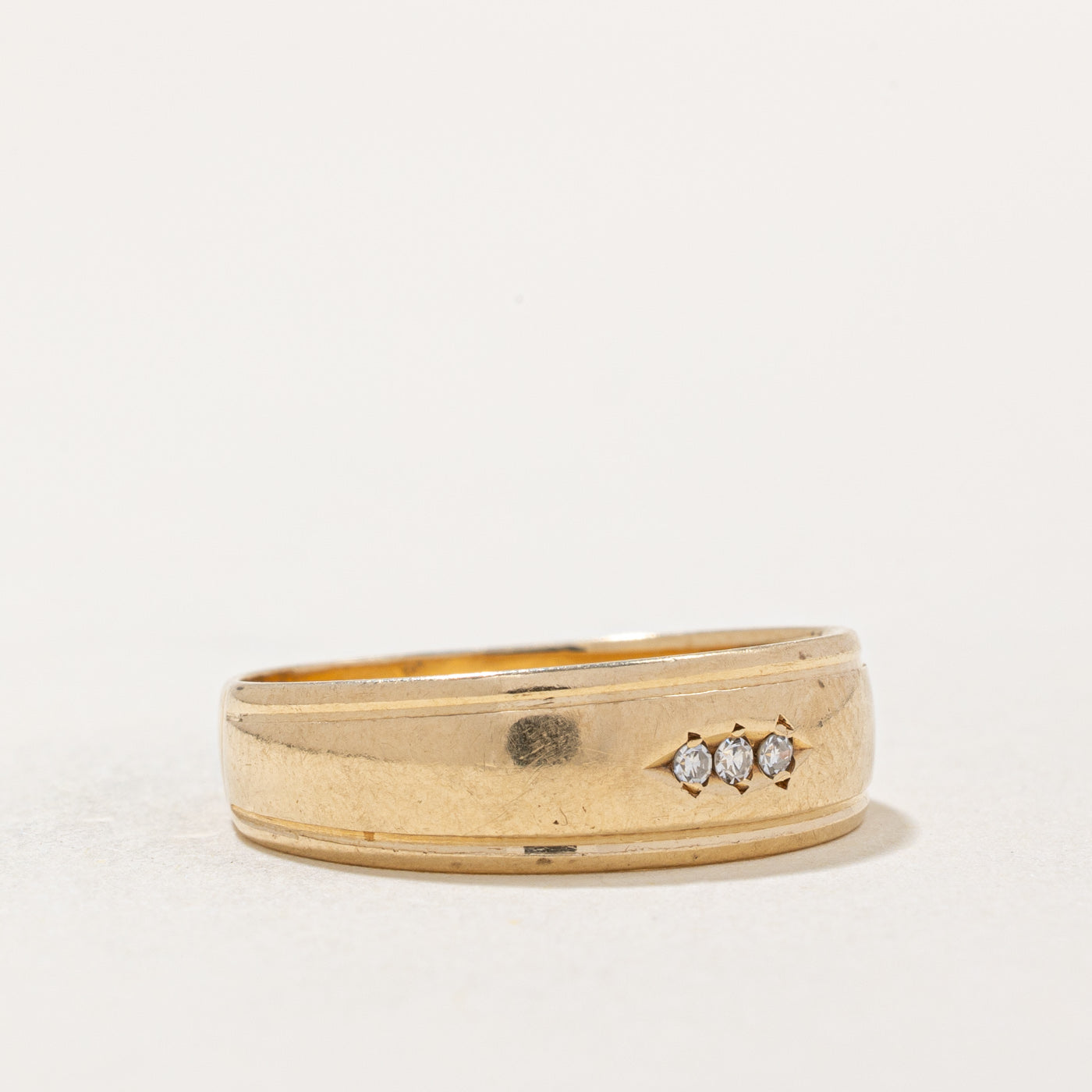 Three Stone Diamond Band | 0.03ctw | SZ 7.5 |