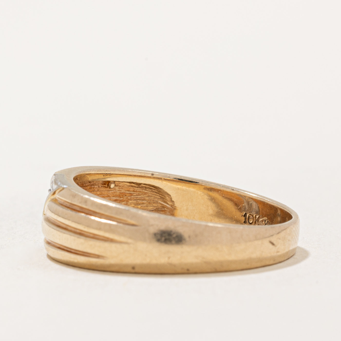 Diamond Diagonal Row Ring | 0.05ctw | SZ 9.75 |