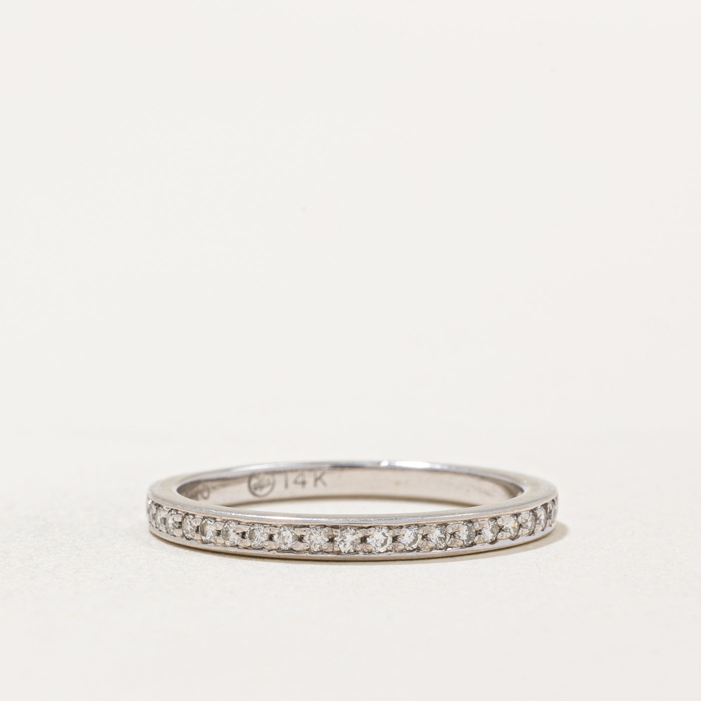 Alliance semi-éternité en diamants | 0,15 ct | Taille 5,25 |