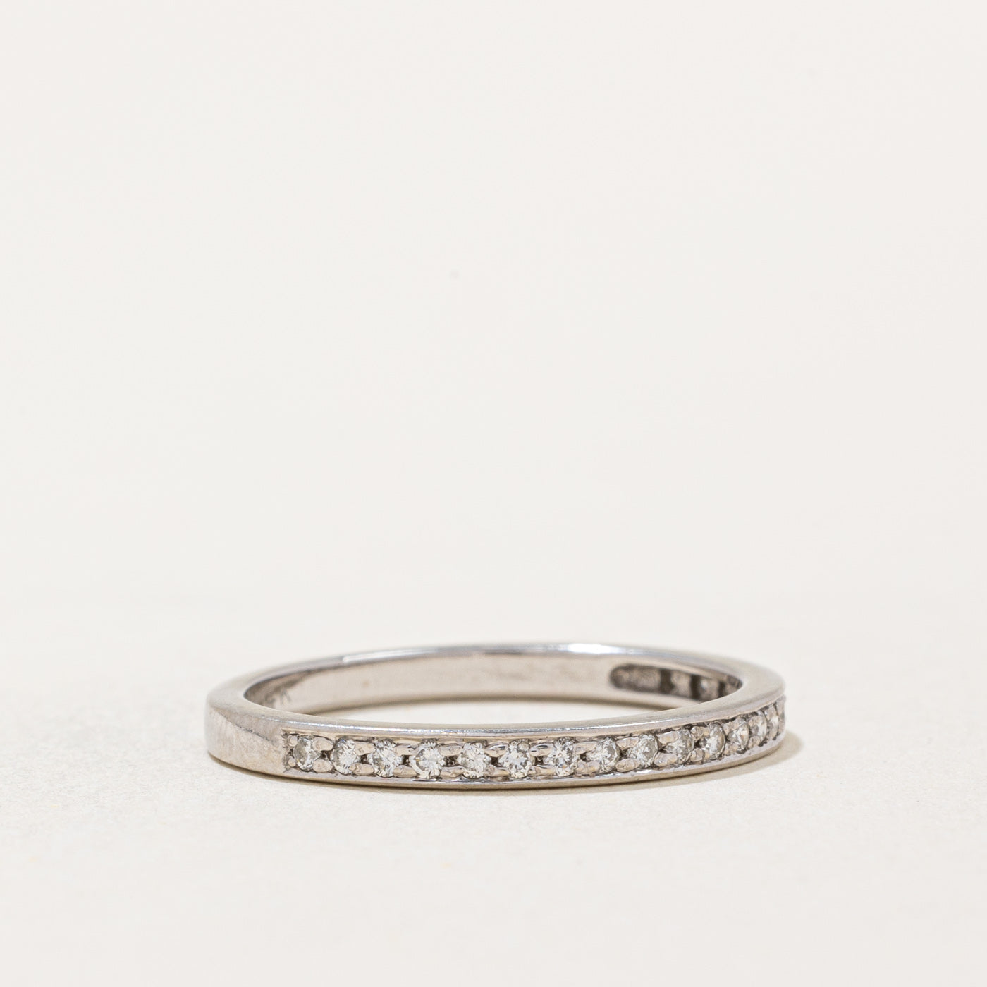 Alliance semi-éternité en diamants | 0,15 ct | Taille 5,25 |