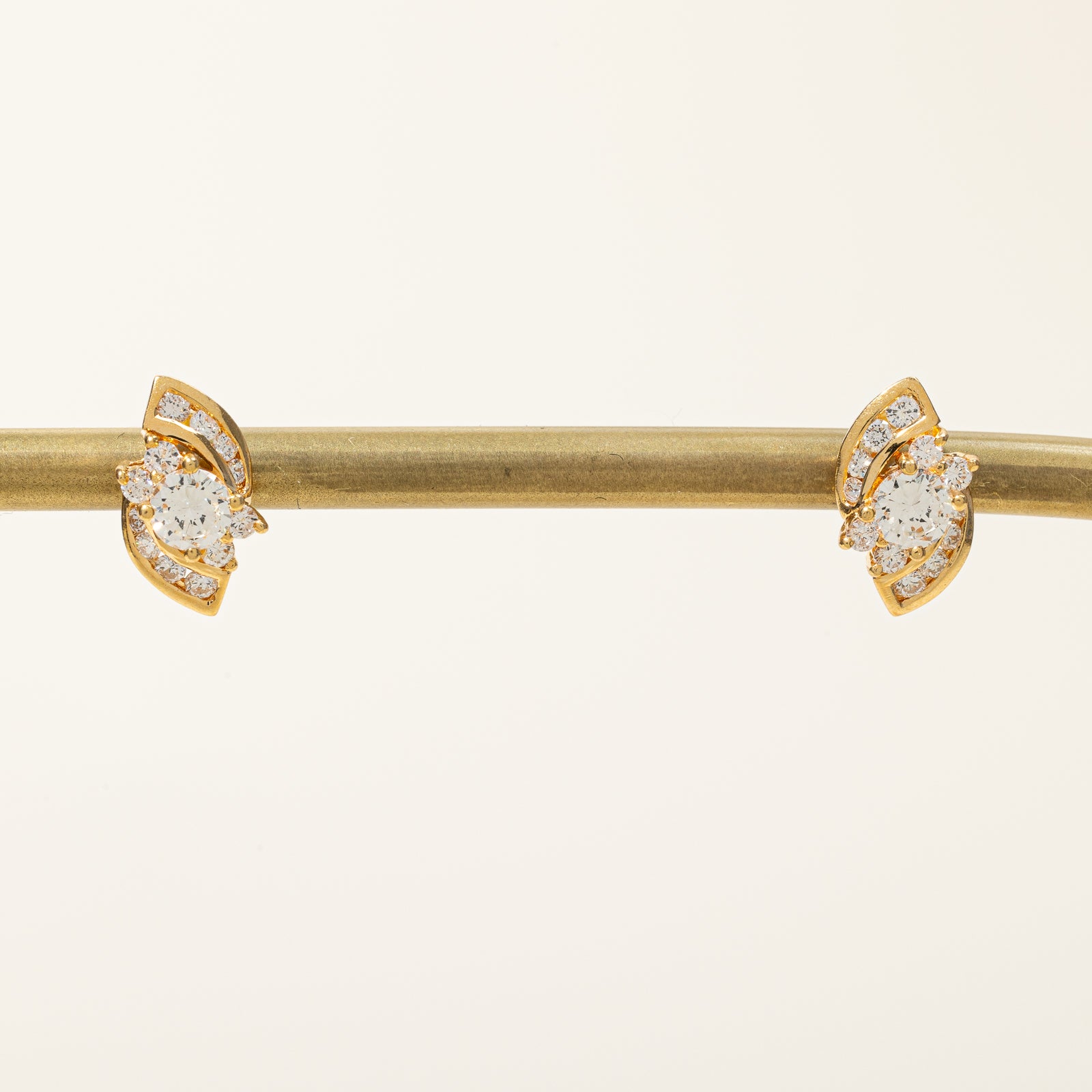 Diamond Cluster Stud Earrings | 0.81ctw |