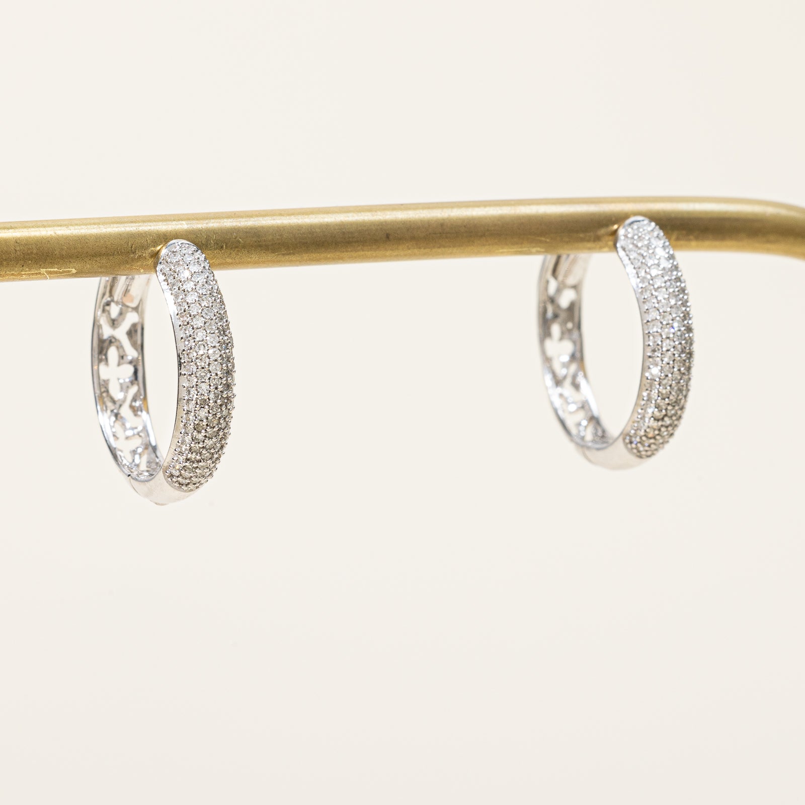 Pavé Set Diamond Hoop Earrings | 0.25ctw |
