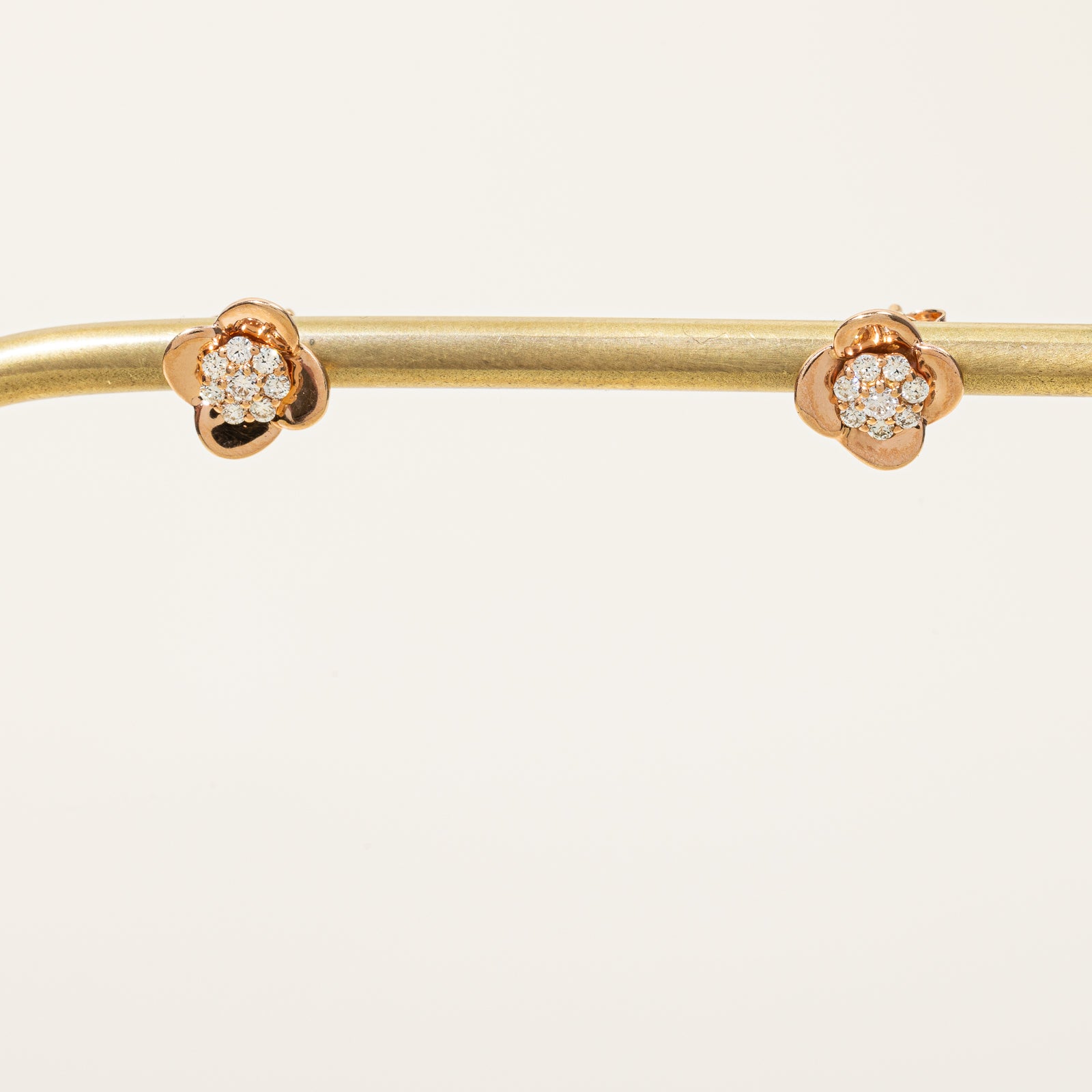 Diamond Cluster Stud Earrings | 0.25ctw |