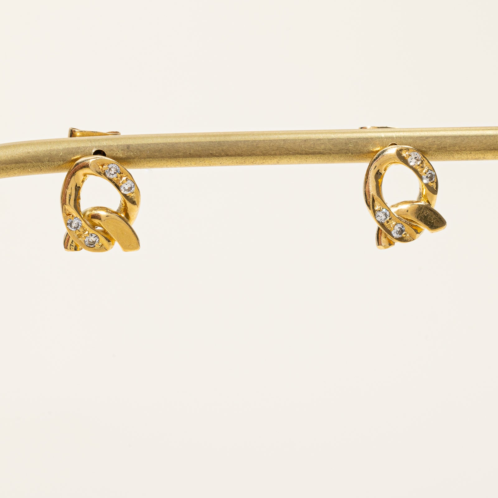 Diamond Circle Stud Earrings | 0.16ctw |