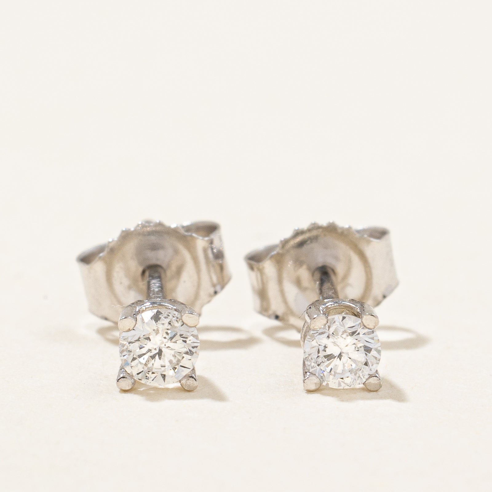 Boucles d'oreilles puces en diamant | 0,12 ct |