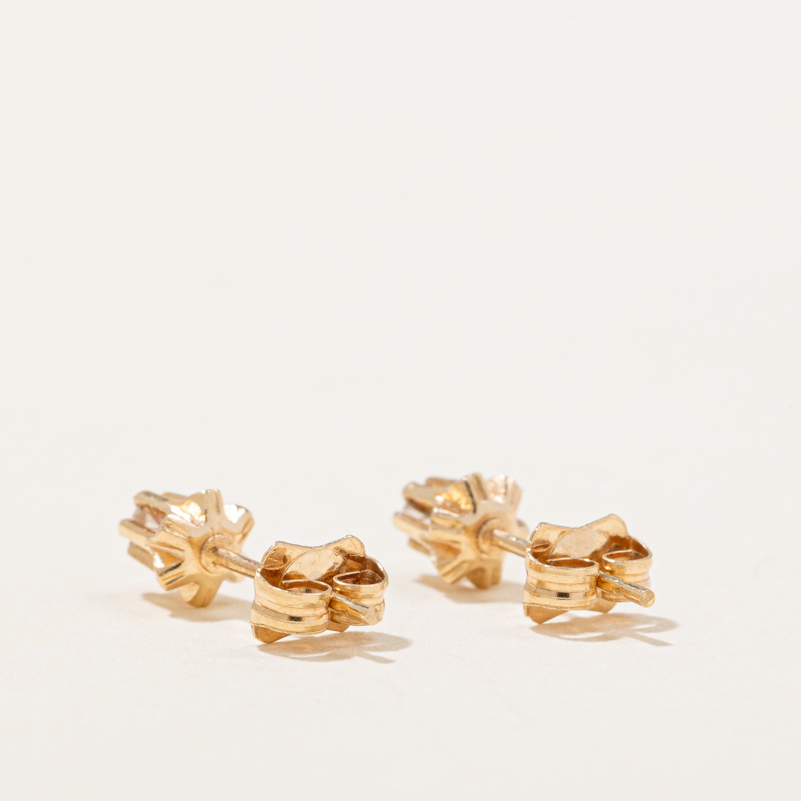 Belcher Set Diamond Stud Earrings | 0.07ctw |