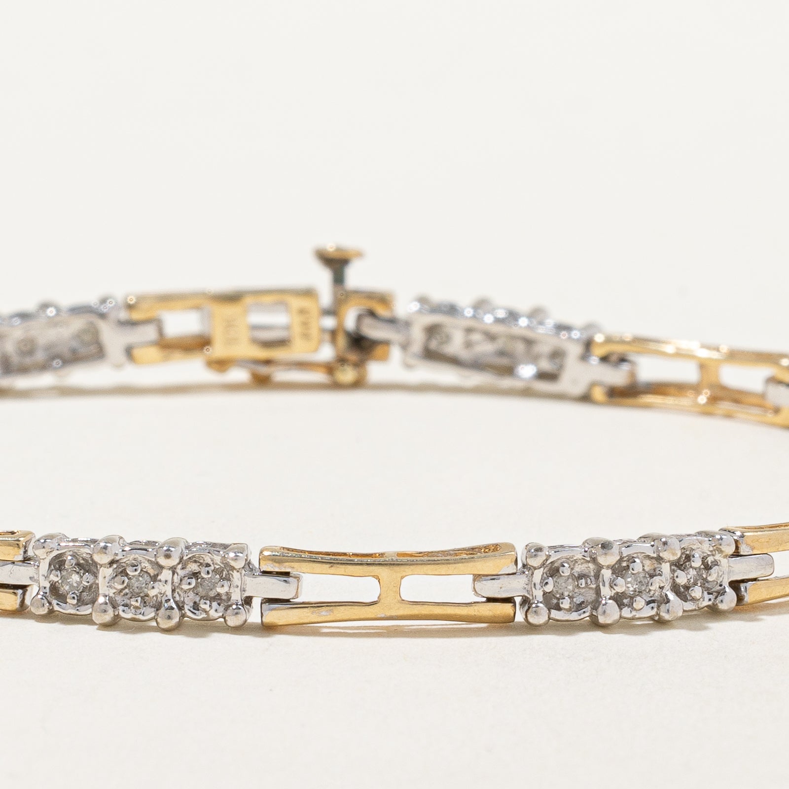 Two Tone Gold Diamond Bracelet | 0.24ctw | 7" |