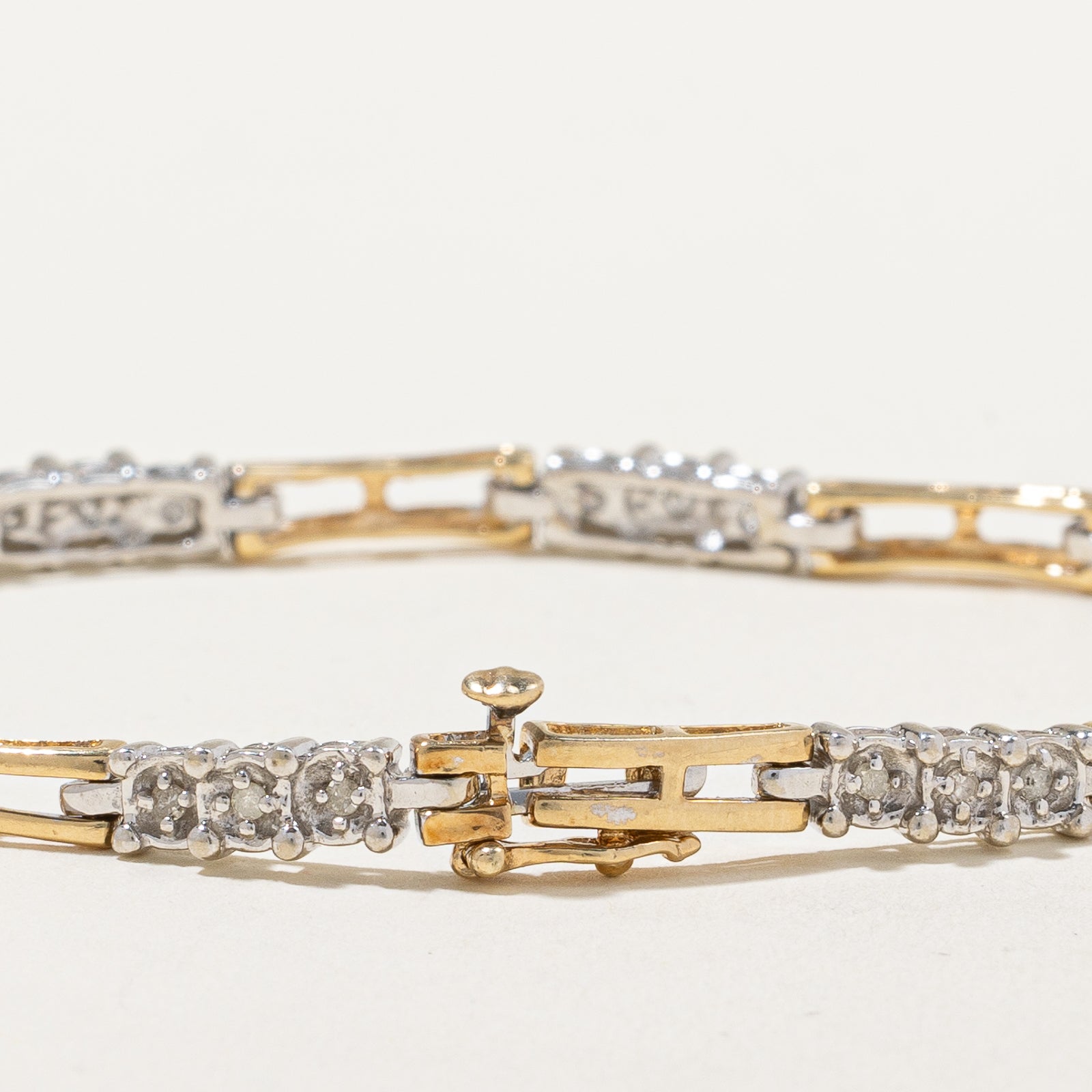 Two Tone Gold Diamond Bracelet | 0.24ctw | 7" |