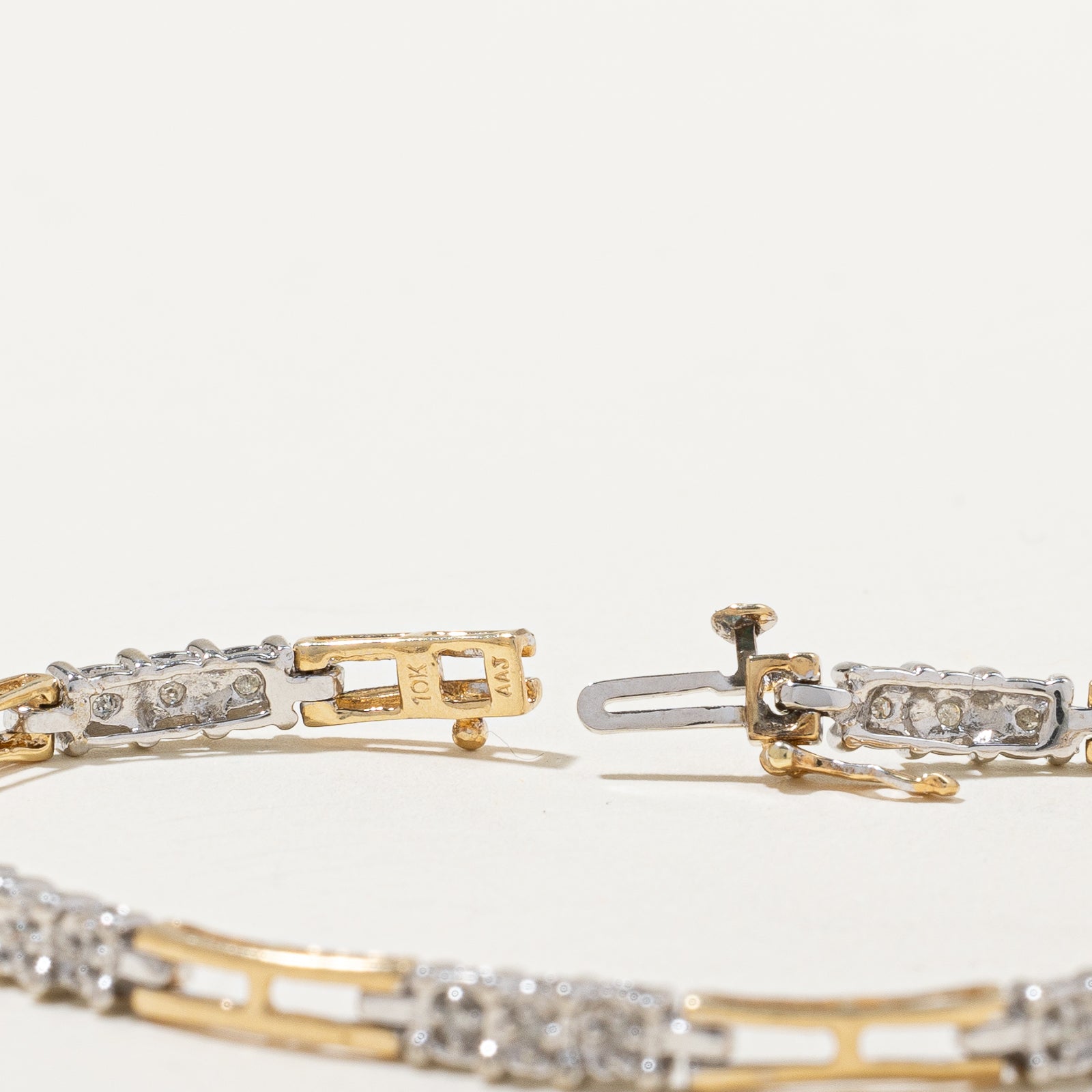 Two Tone Gold Diamond Bracelet | 0.24ctw | 7" |