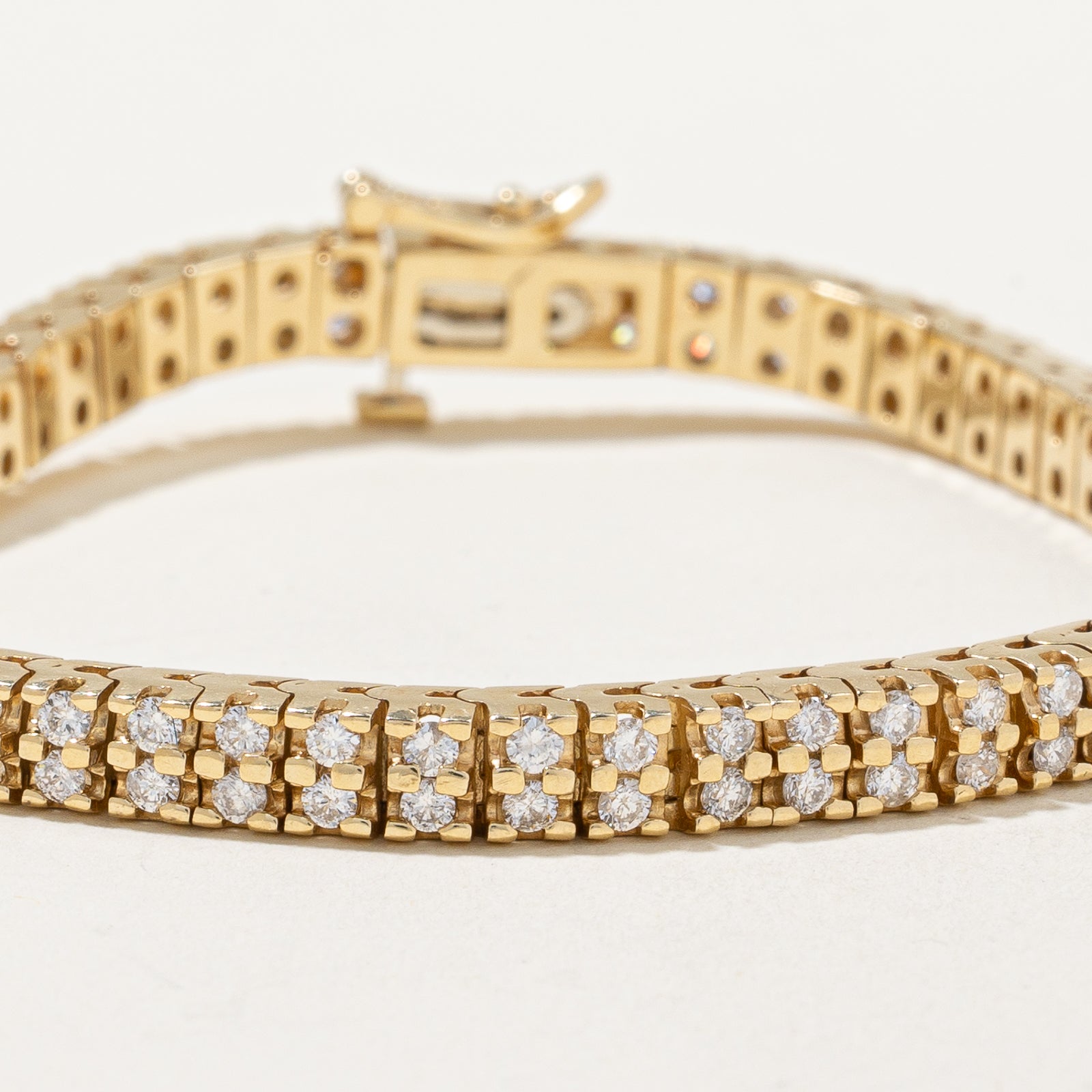 Double Row Diamond Tennis Bracelet | 1.47ctw | 7" |