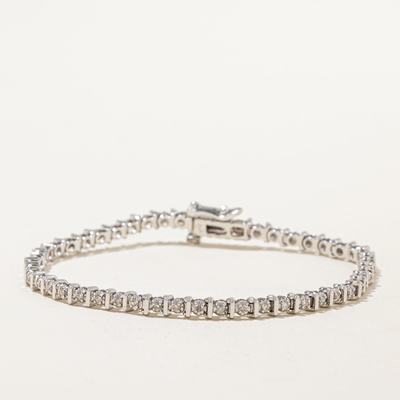 Illusion Set Diamond Tennis Bracelet | 0.50ctw | 7" |