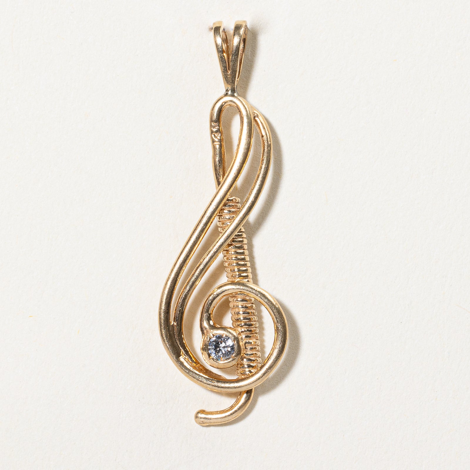 Trebel Clef Diamond Pendant | 0.05ct |