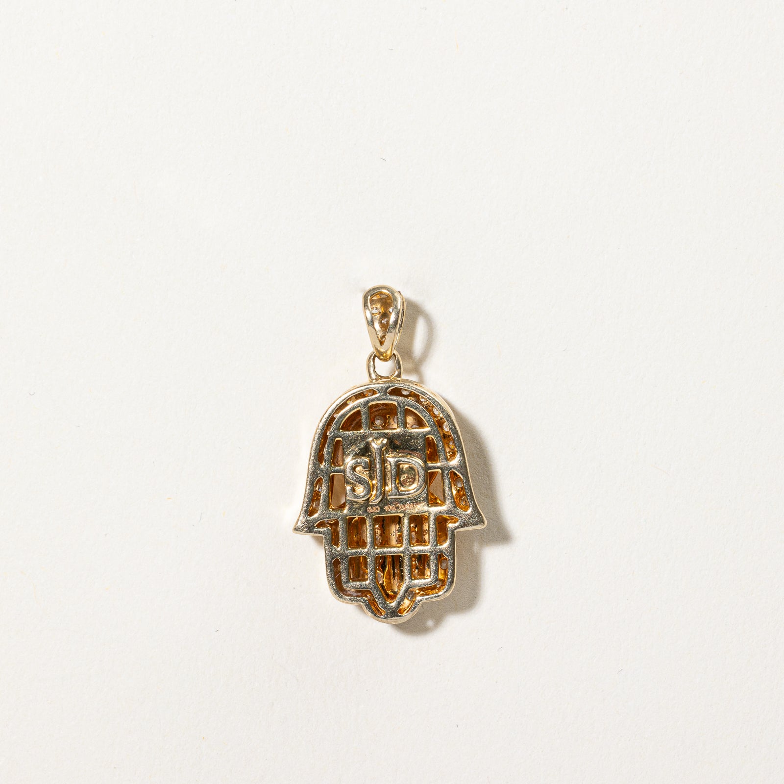 Diamond Hamsa Hand Pendant | 0.68ctw |