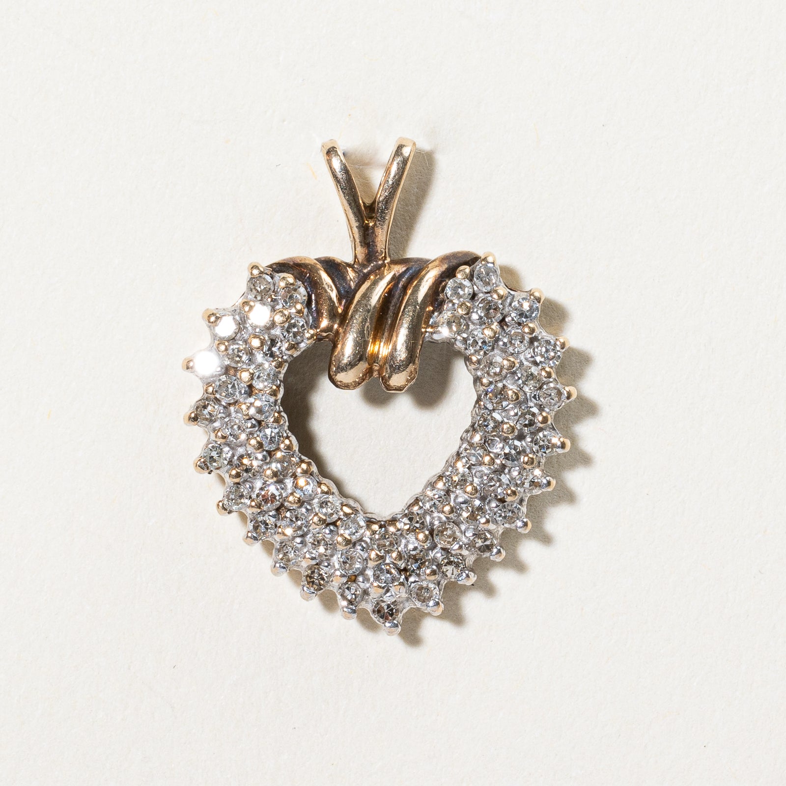 10k Diamond Heart Pendant | 0.55ctw |