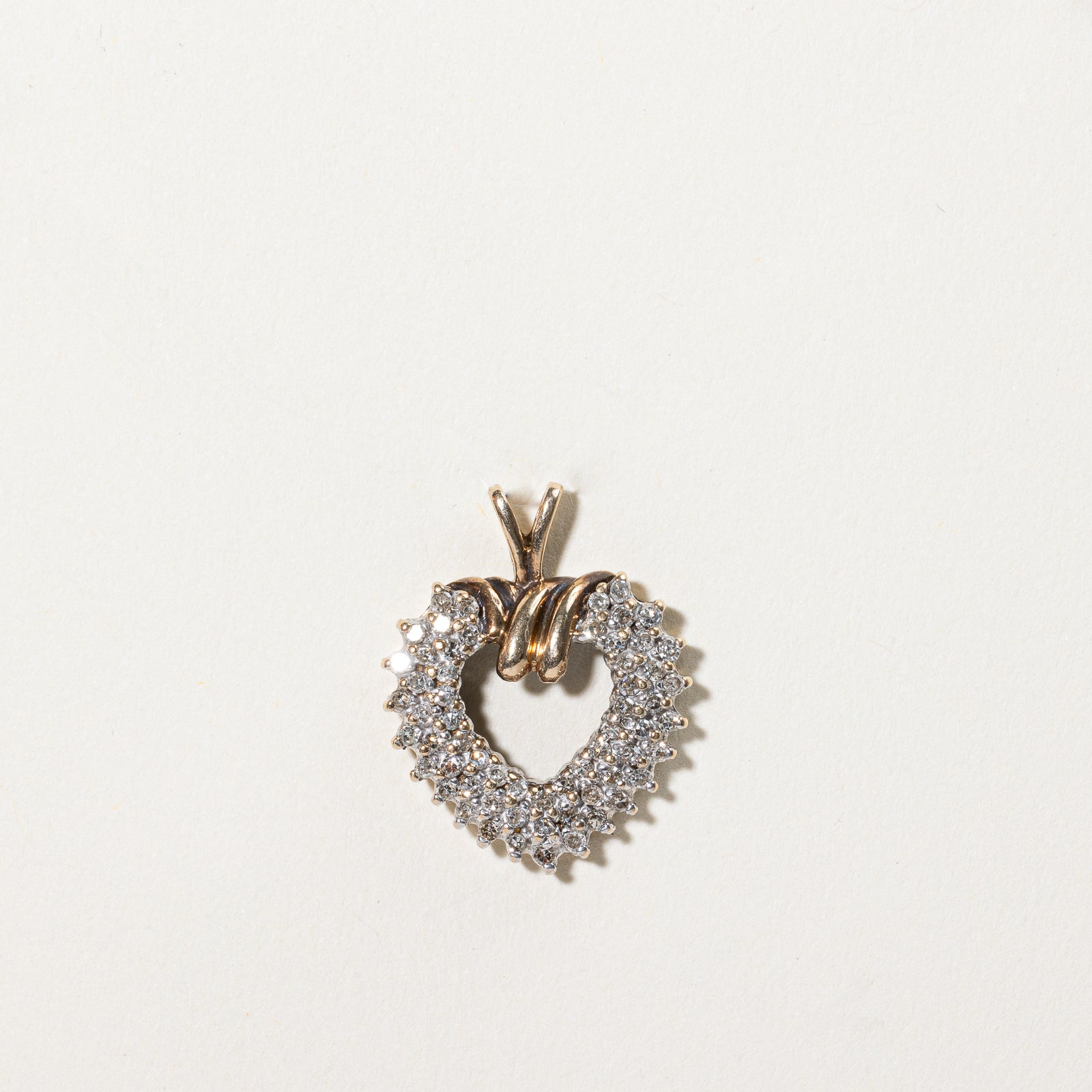 10k Diamond Heart Pendant | 0.55ctw |