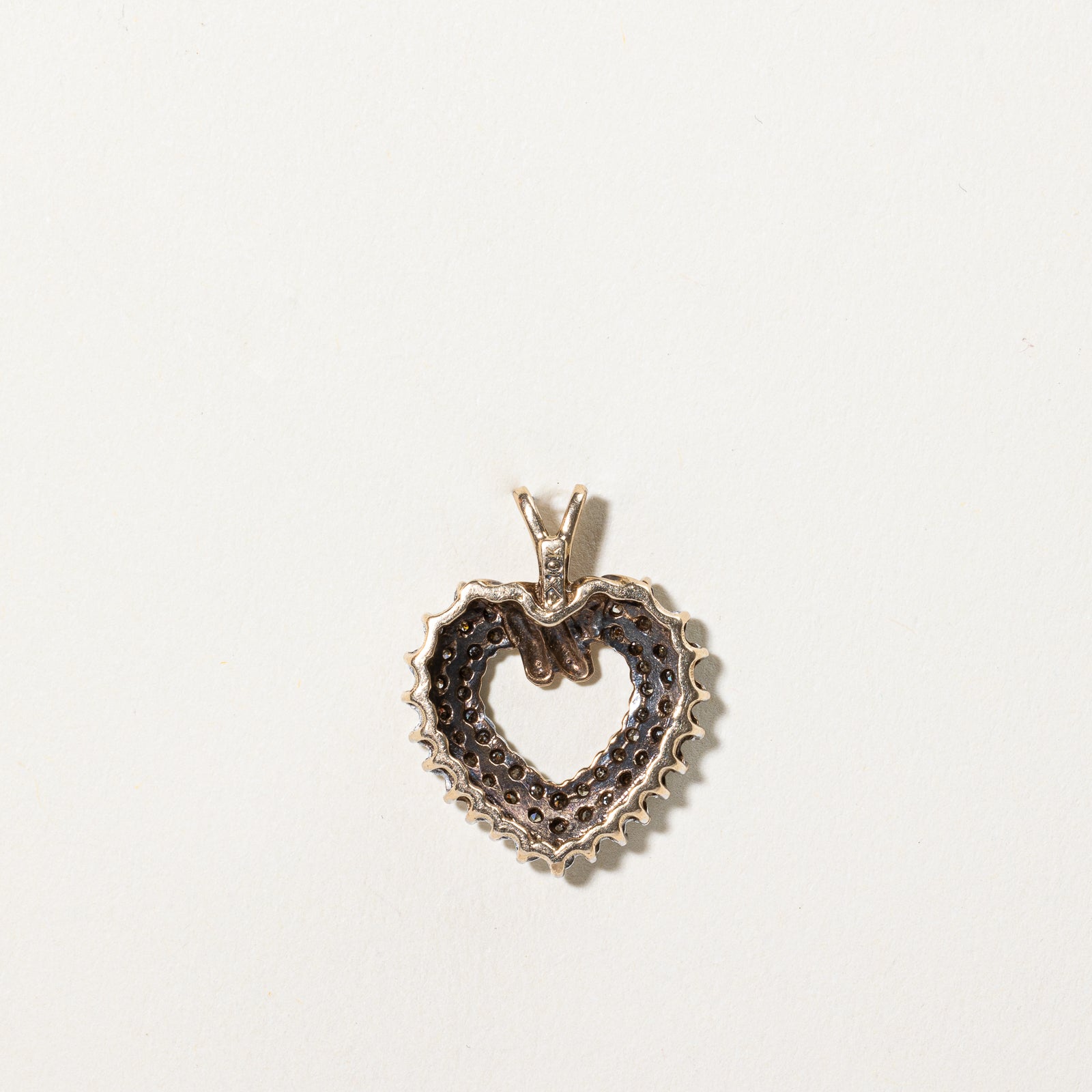 10k Diamond Heart Pendant | 0.55ctw |