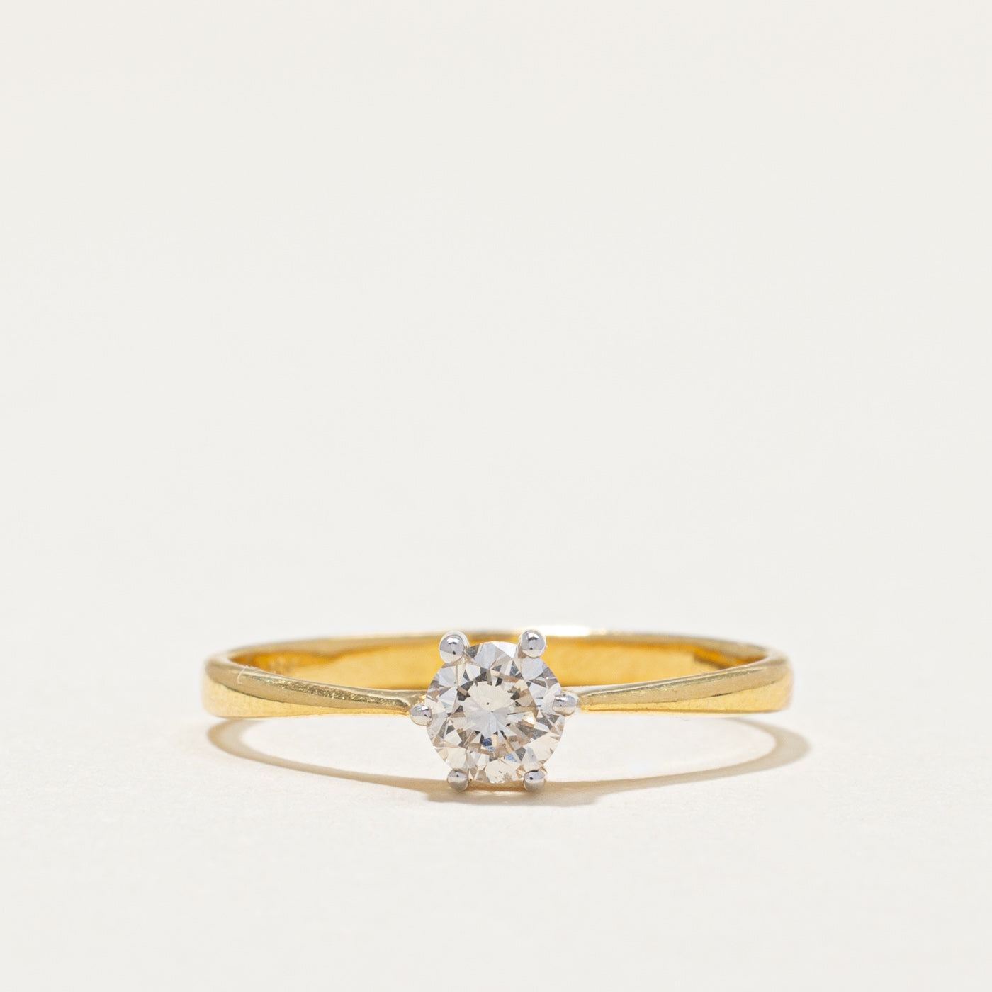Solitaire Diamond Reverse Tapered Ring | 0.35ct | SZ 6.5