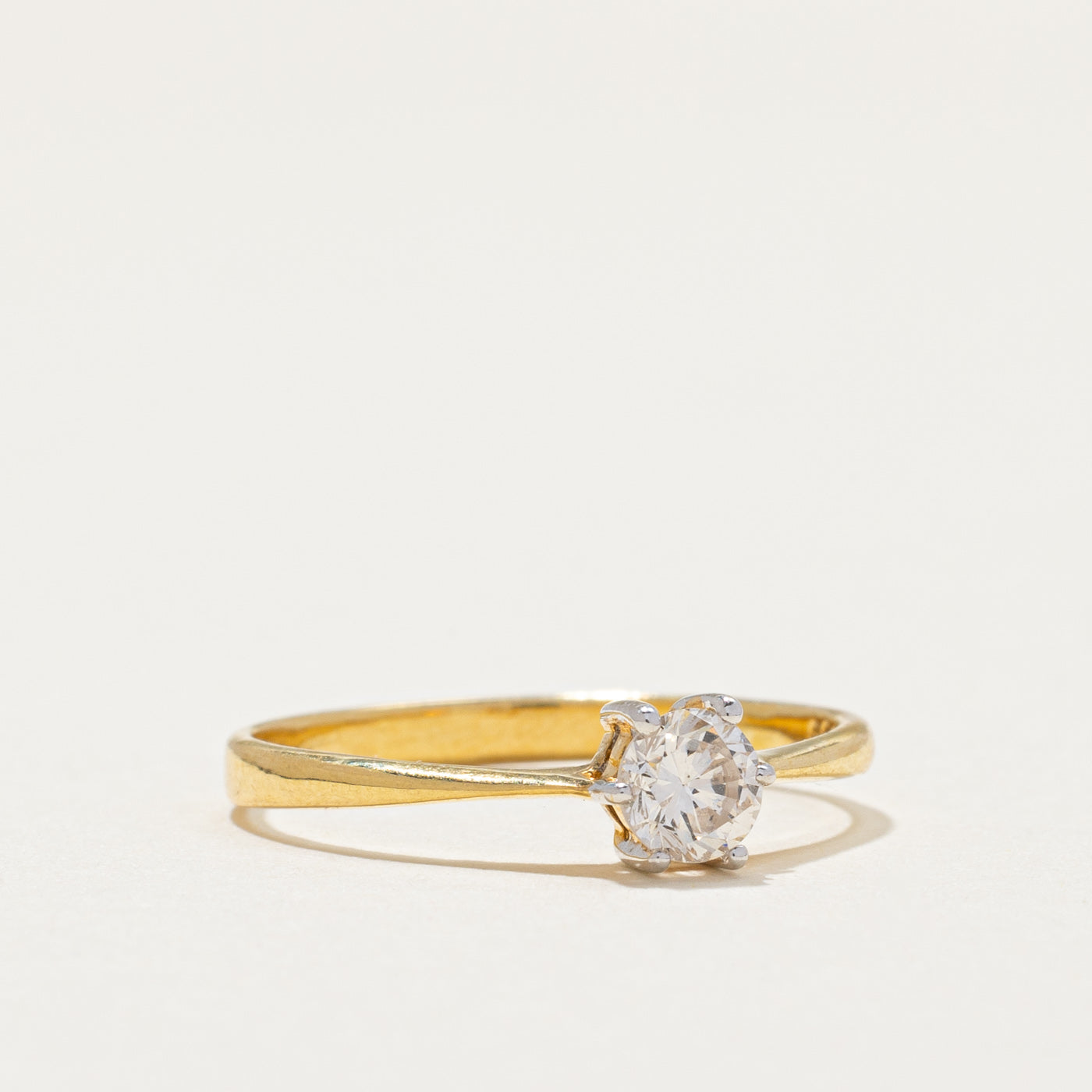 Solitaire Diamond Reverse Tapered Ring | 0.35ct | SZ 6.5