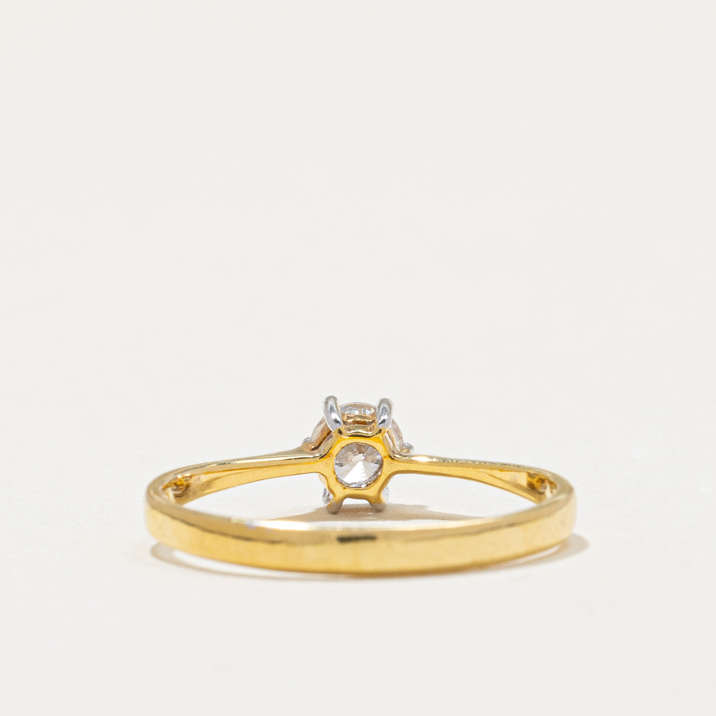 Solitaire Diamond Reverse Tapered Ring | 0.35ct | SZ 6.5