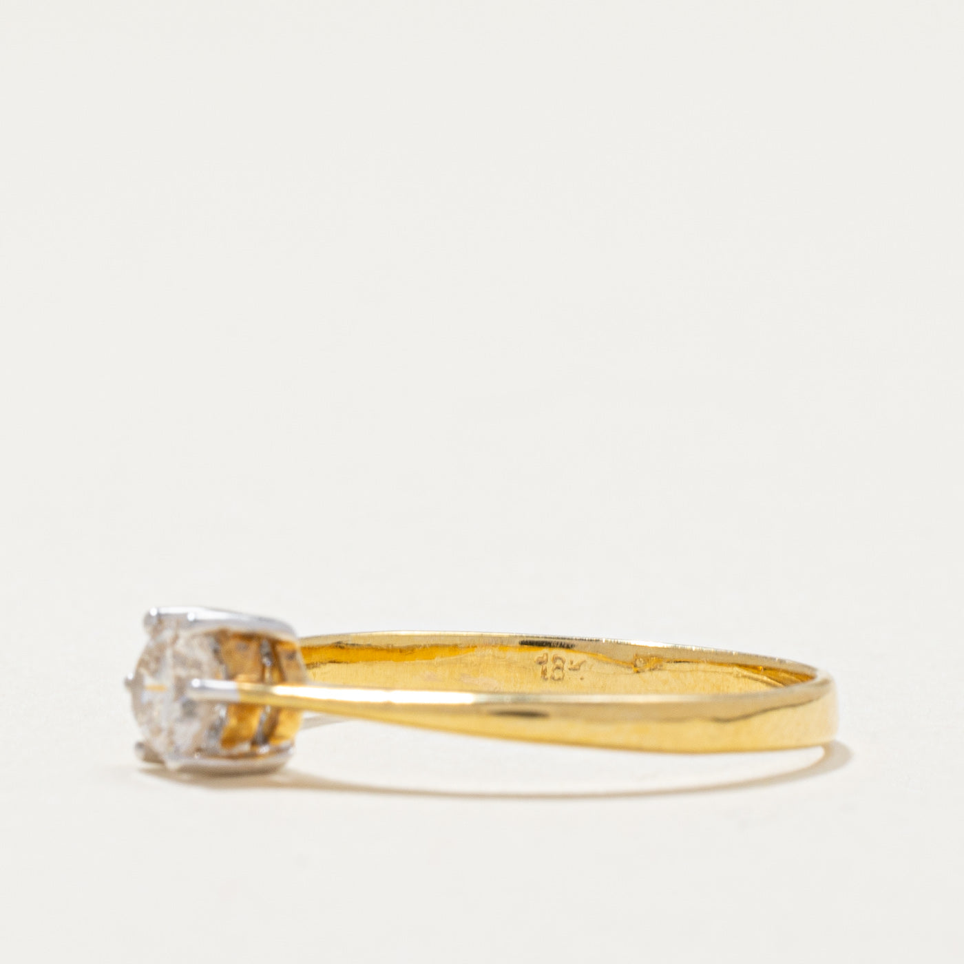 Solitaire Diamond Reverse Tapered Ring | 0.35ct | SZ 6.5