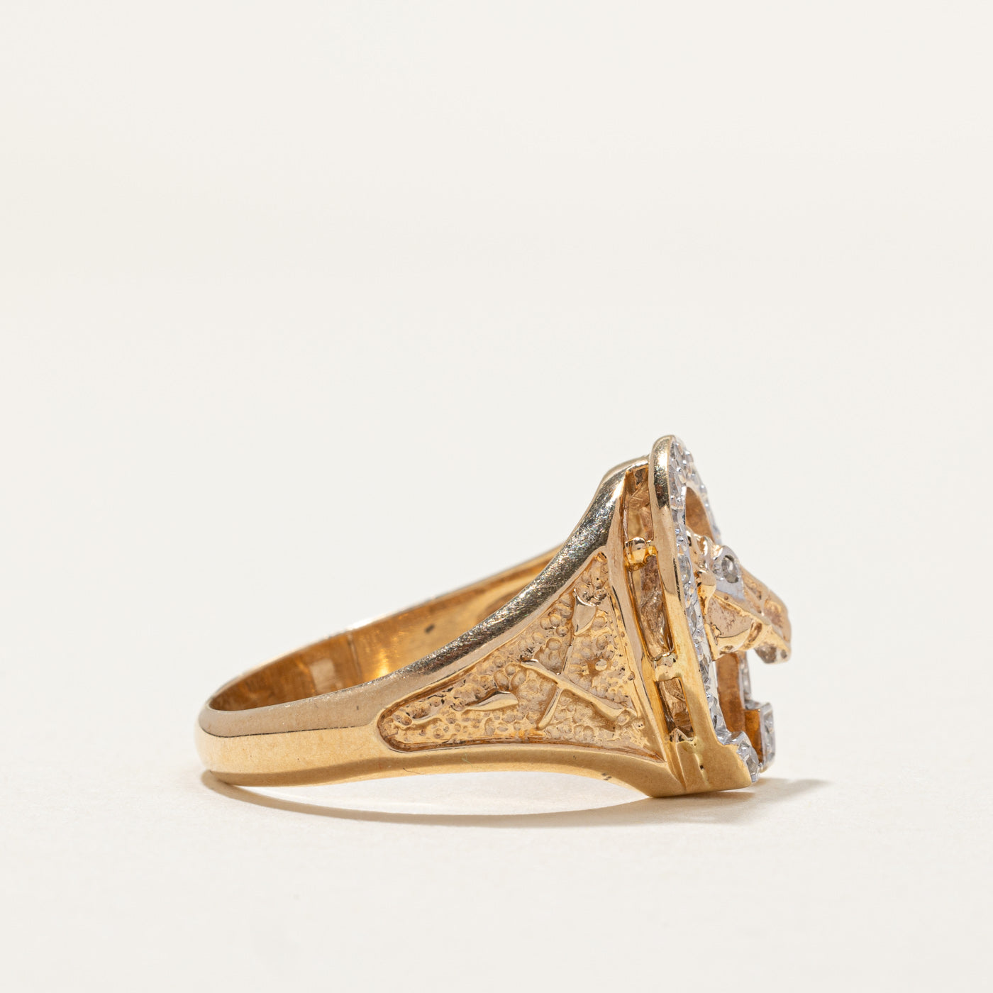 Horseshoe & Horse Diamond Ring | 0.28ctw | SZ 10