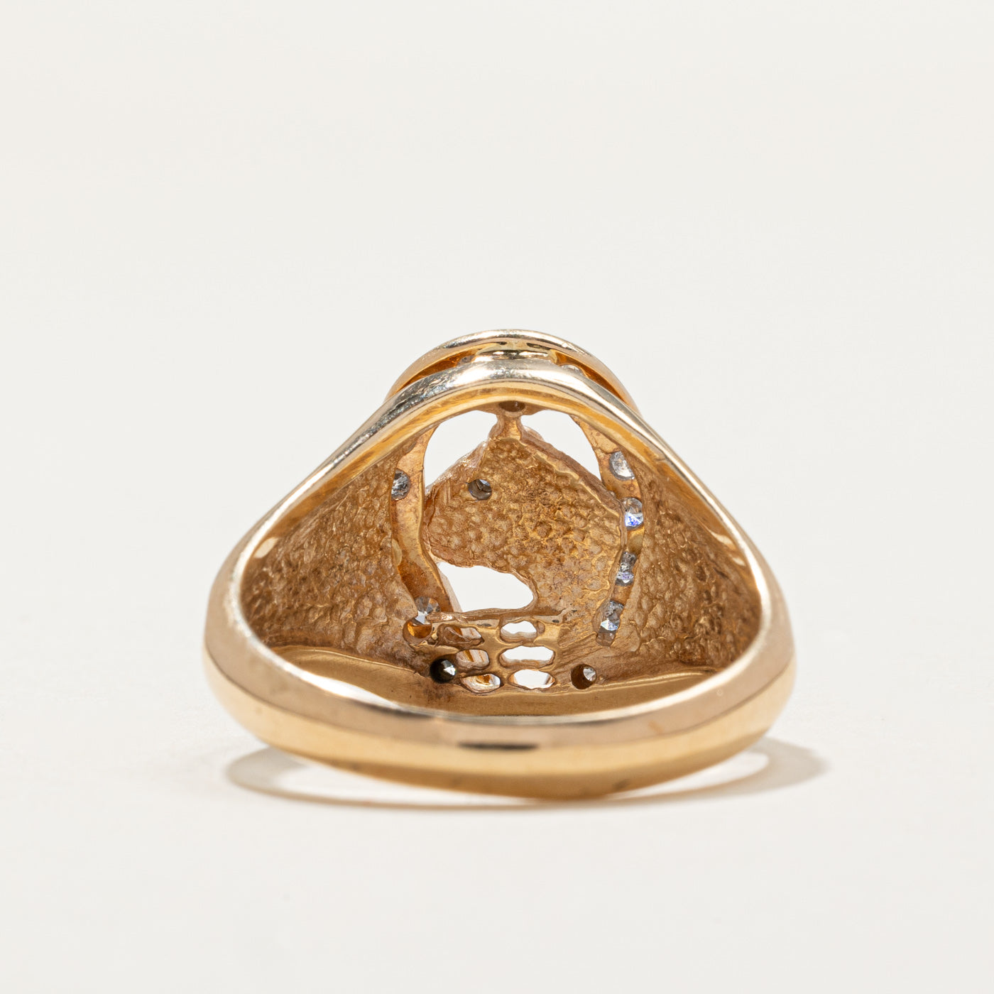 Horseshoe & Horse Diamond Ring | 0.28ctw | SZ 10