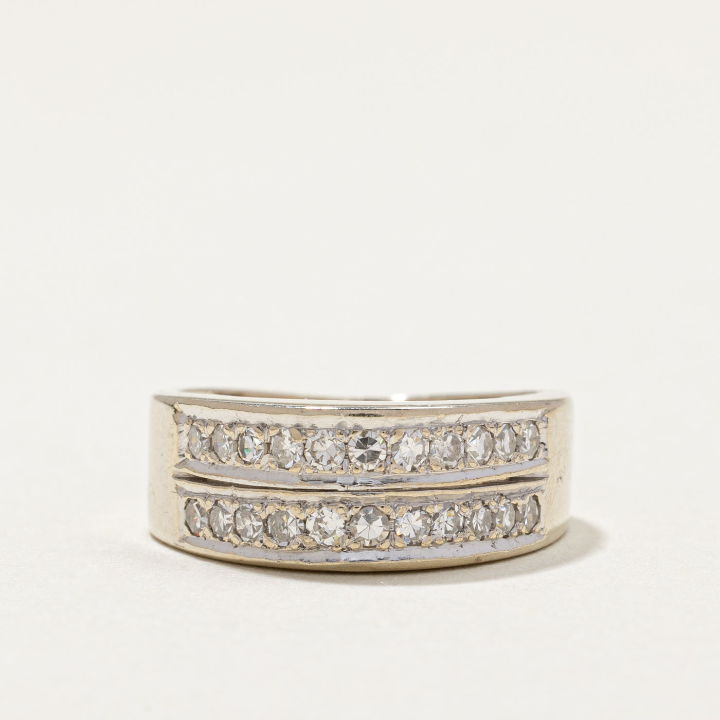 Double Row Diamond Ring | 0.40ctw | SZ 4