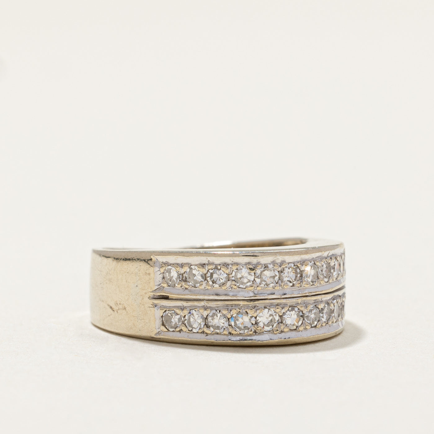 Double Row Diamond Ring | 0.40ctw | SZ 4