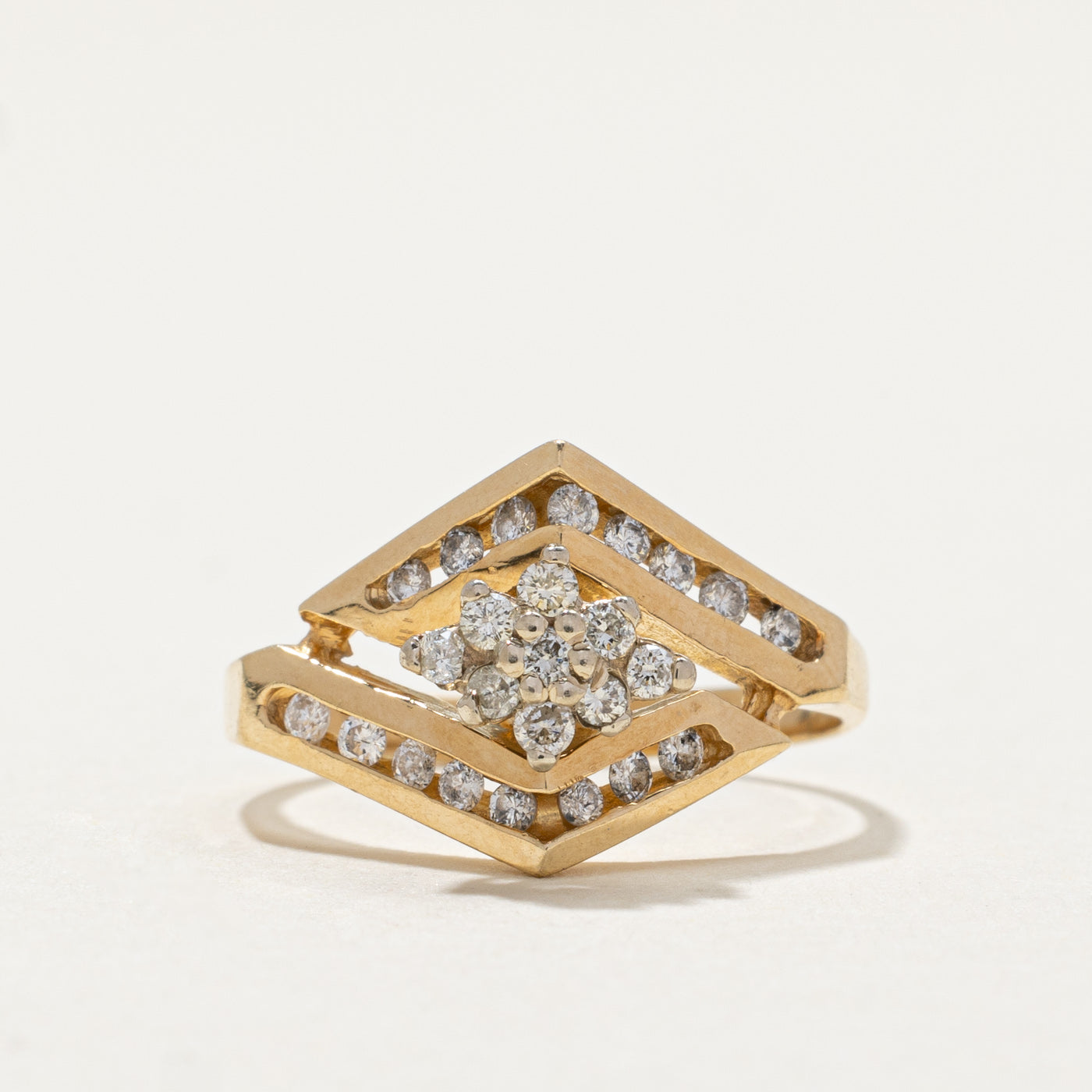 Diamond Cluster Rhombus Shaped Ring | 0.30ctw | SZ 5.25