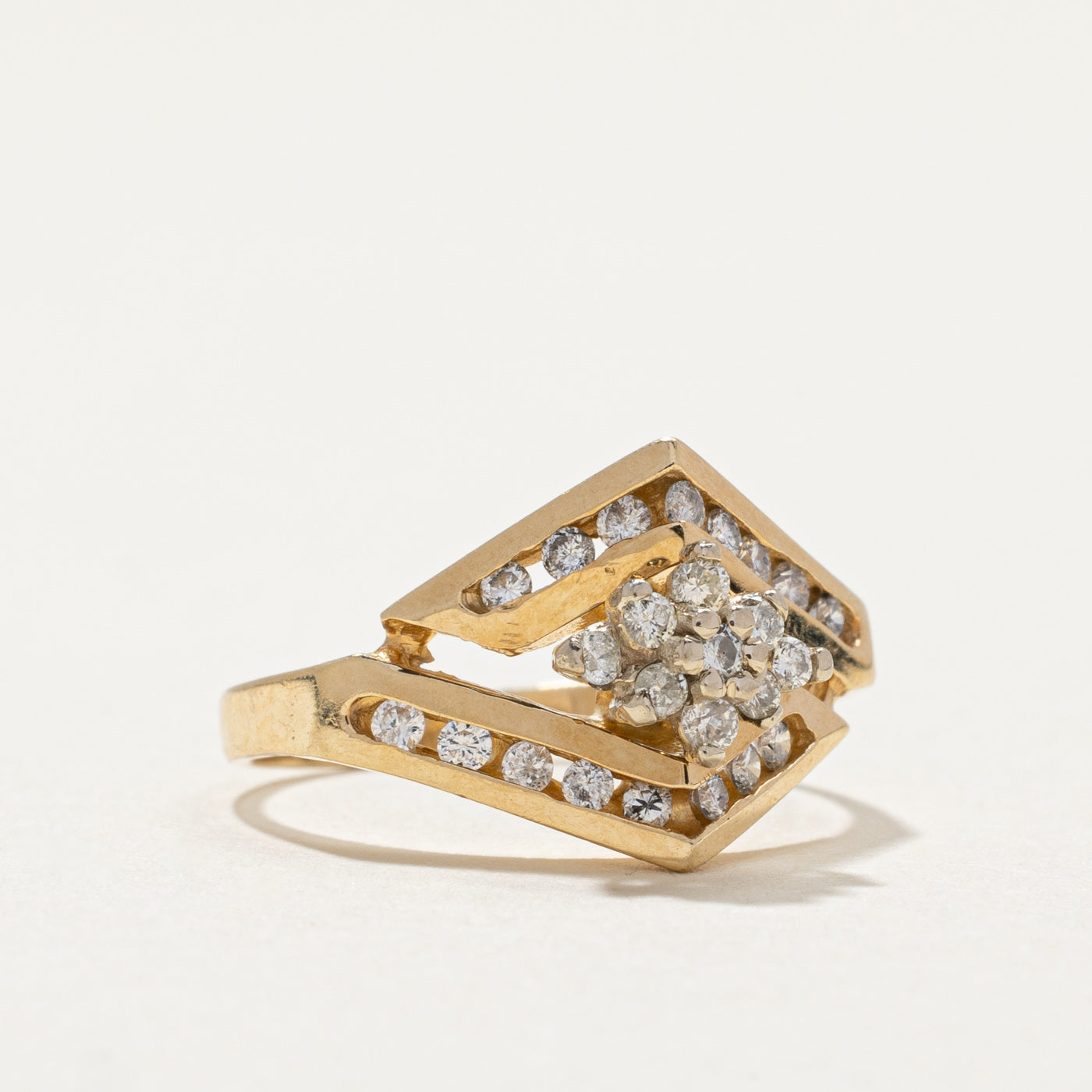 Diamond Cluster Rhombus Shaped Ring | 0.30ctw | SZ 5.25