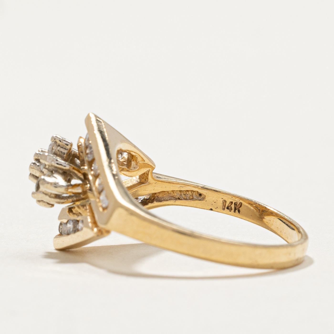 Diamond Cluster Rhombus Shaped Ring | 0.30ctw | SZ 5.25