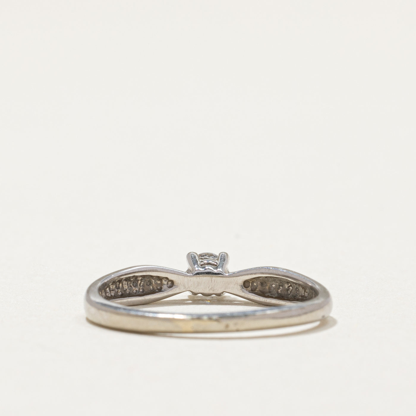 Solitaire Diamond Reverse Tapered Ring | 0.10ct | SZ 4.75