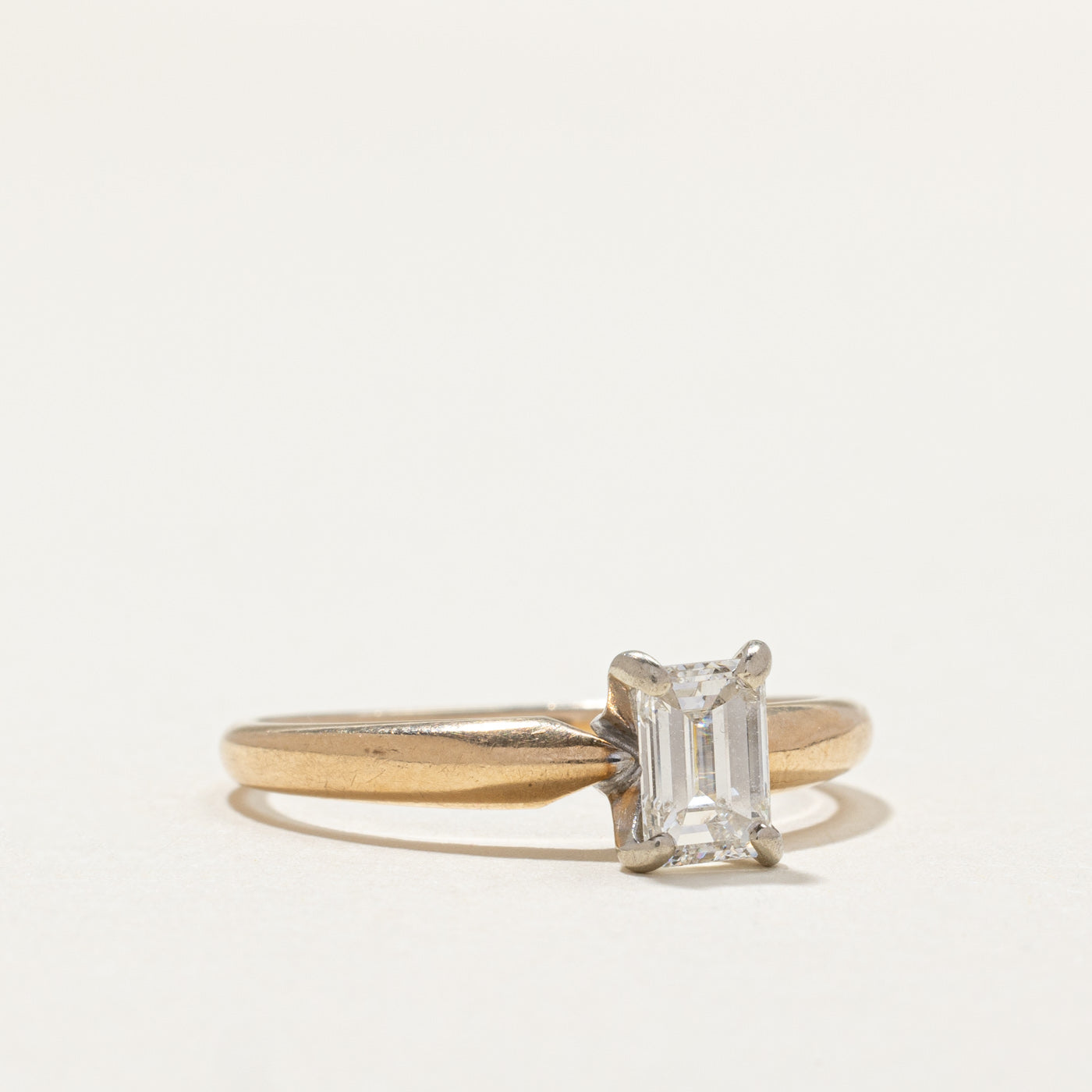 Solitaire Emerald Cut Diamond Engagement Ring | 0.70ct | SZ 8