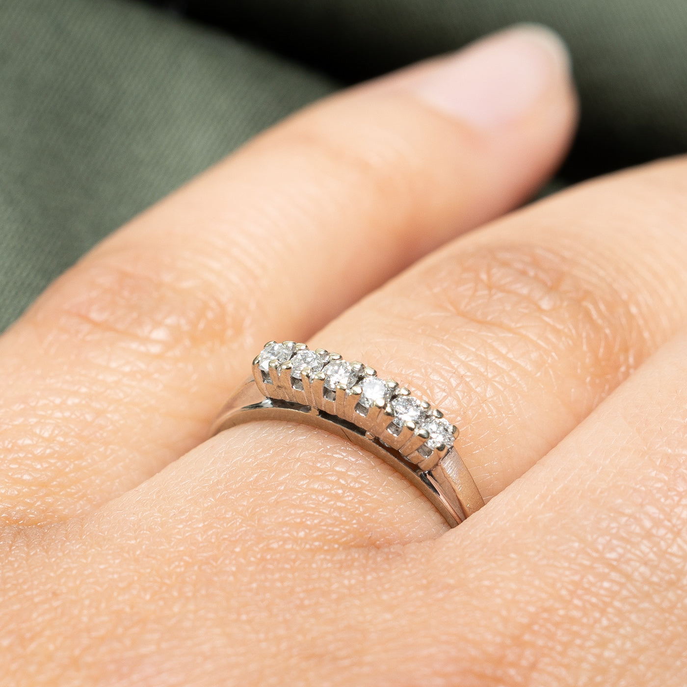 Semi Eternity Wedding Ring | 0.24ctw | SZ 6.5