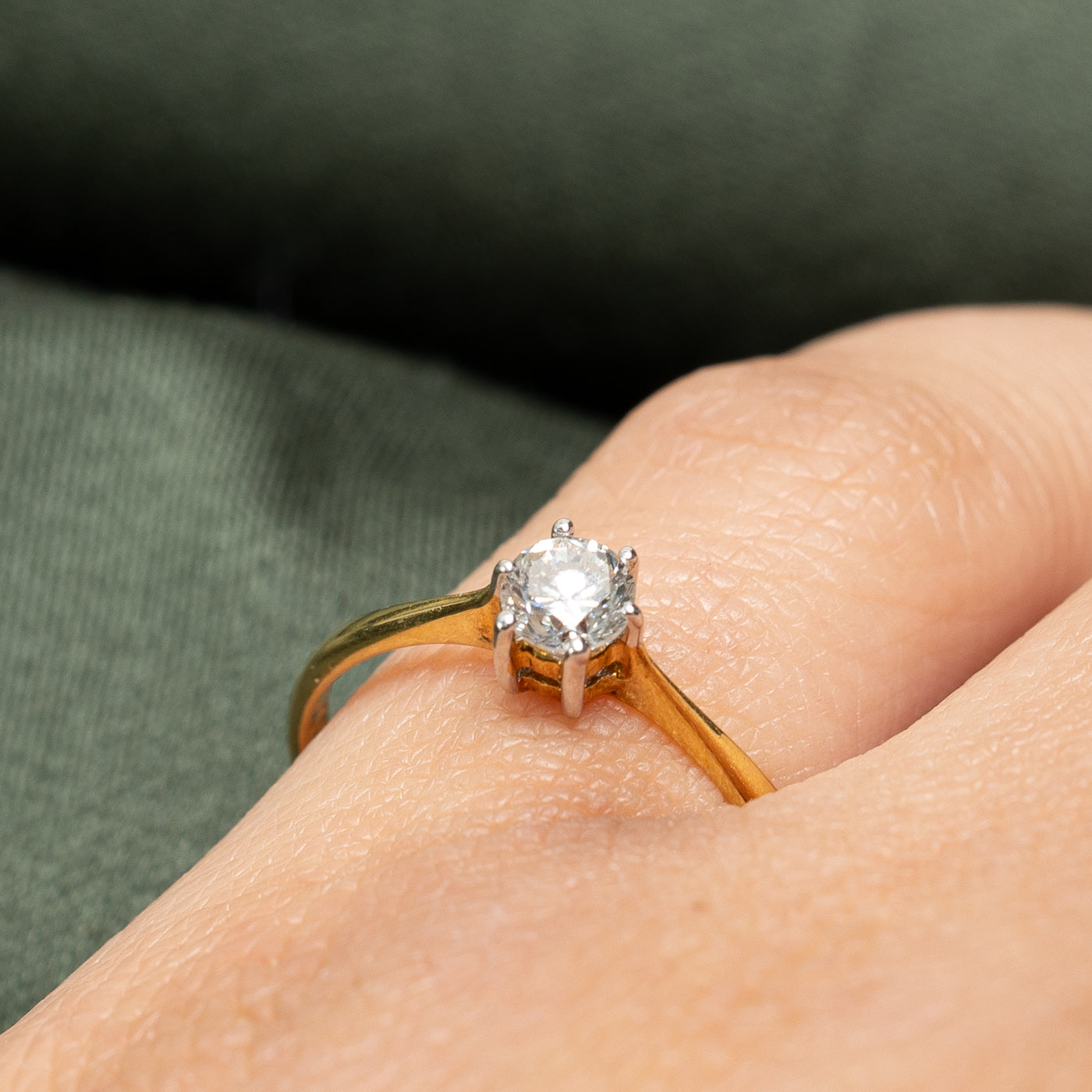 Solitaire Diamond Reverse Tapered Ring | 0.35ct | SZ 6.5