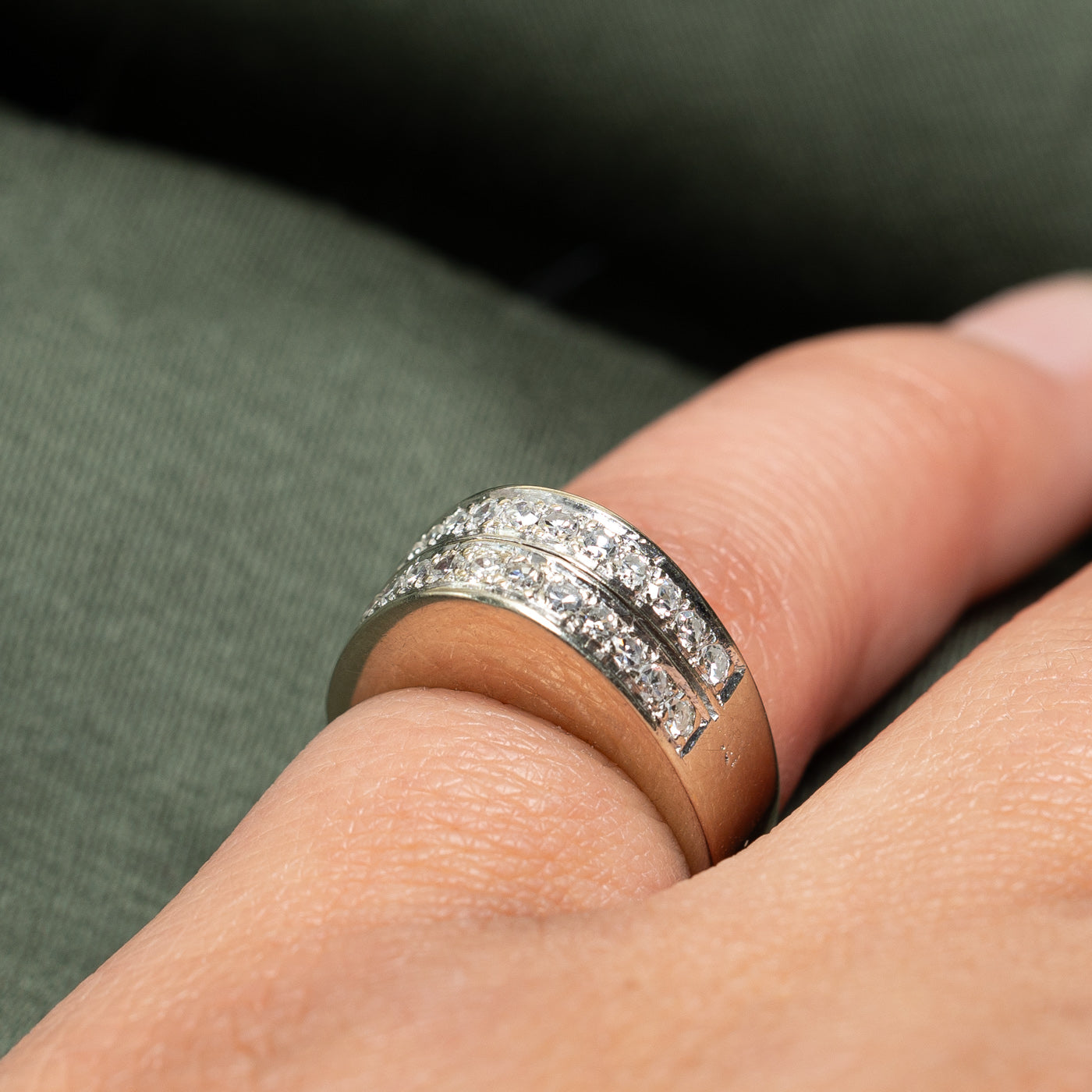 Double Row Diamond Ring | 0.40ctw | SZ 4