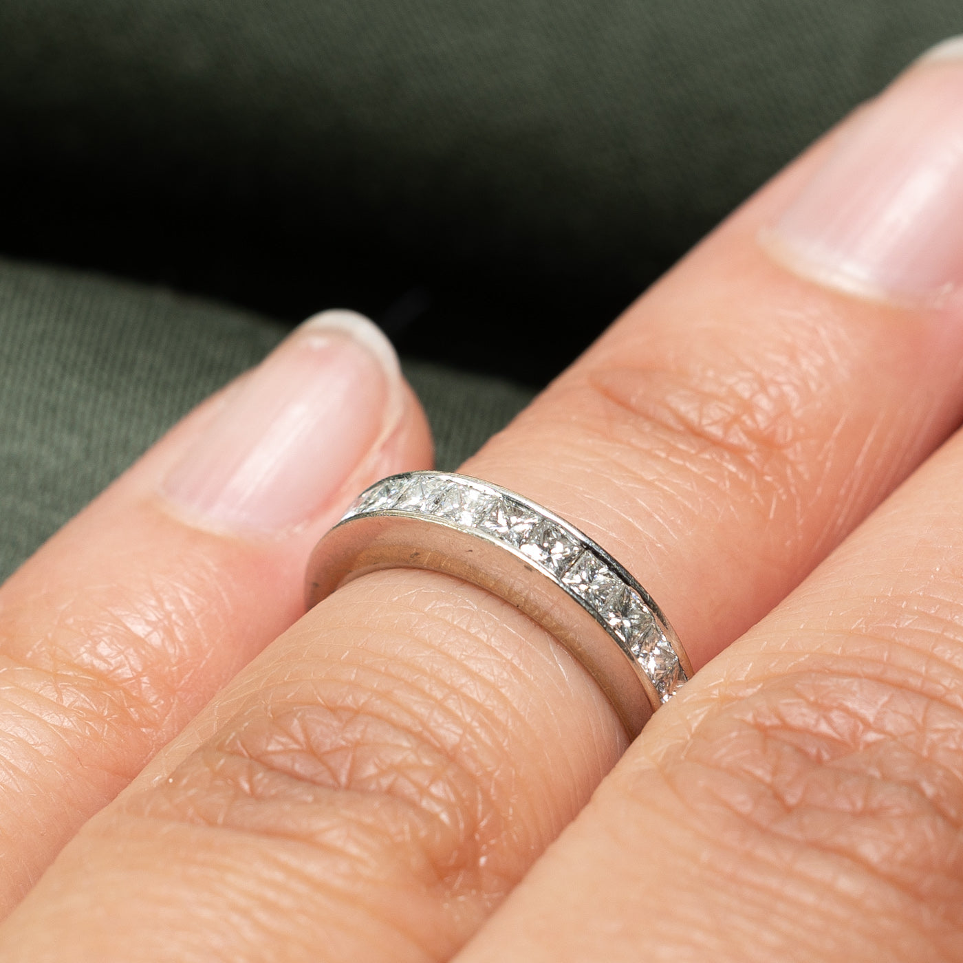 Princess Cut Semi Eternity Diamond Band | 0.60ctw | SZ 3.75