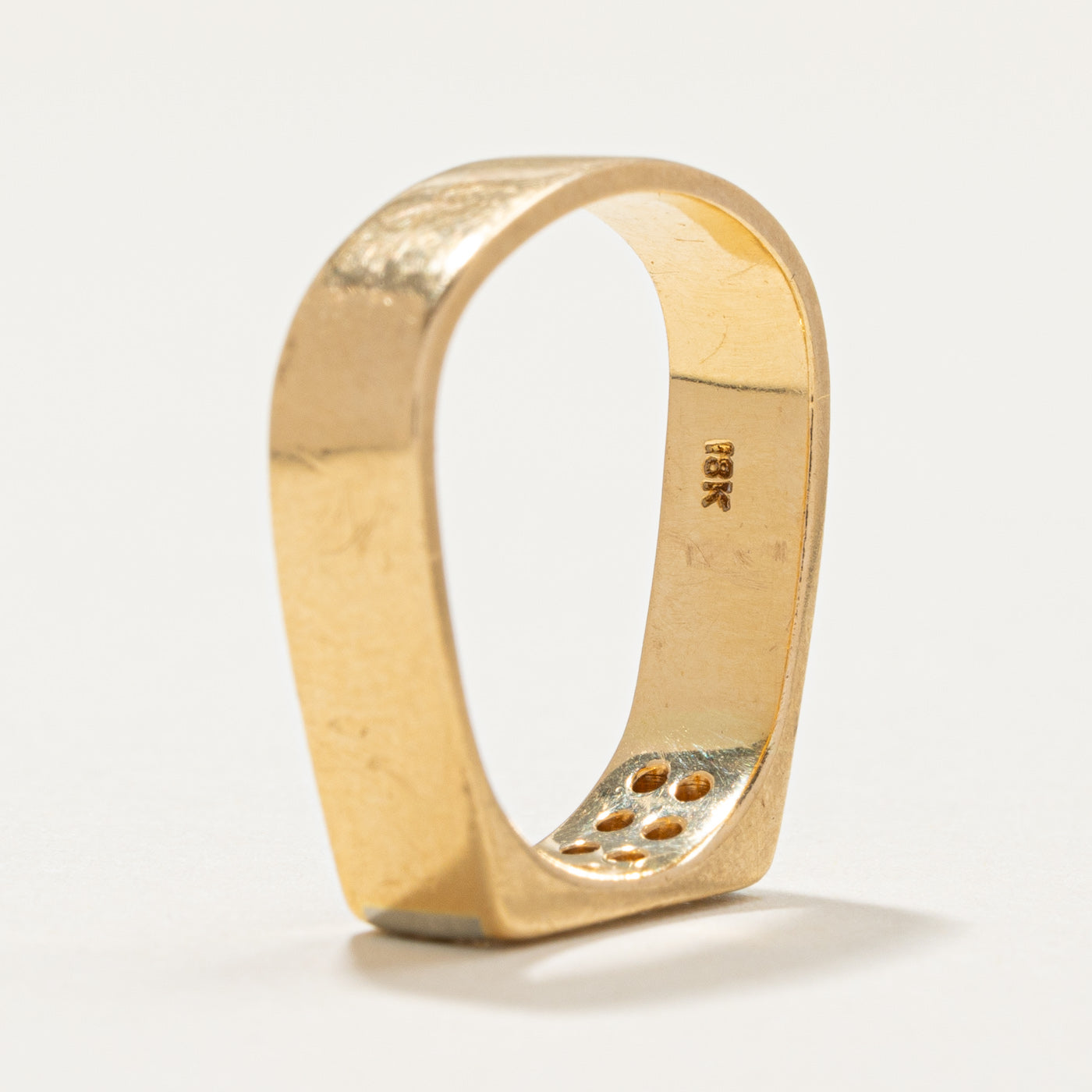 Double Row Diamond Soft Square Band | 0.20ctw | SZ 6.5