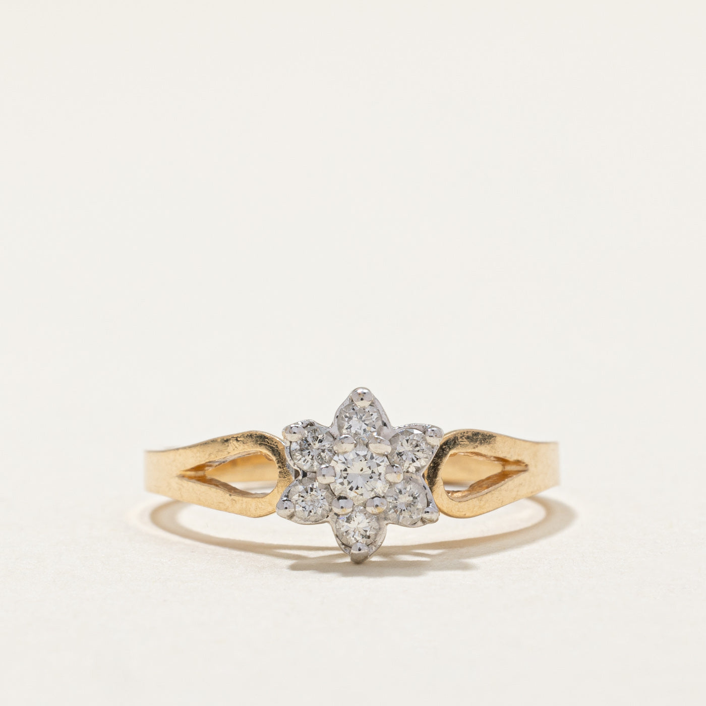 Diamond Cluster Petal Ring | 0.24ctw | SZ 5.75
