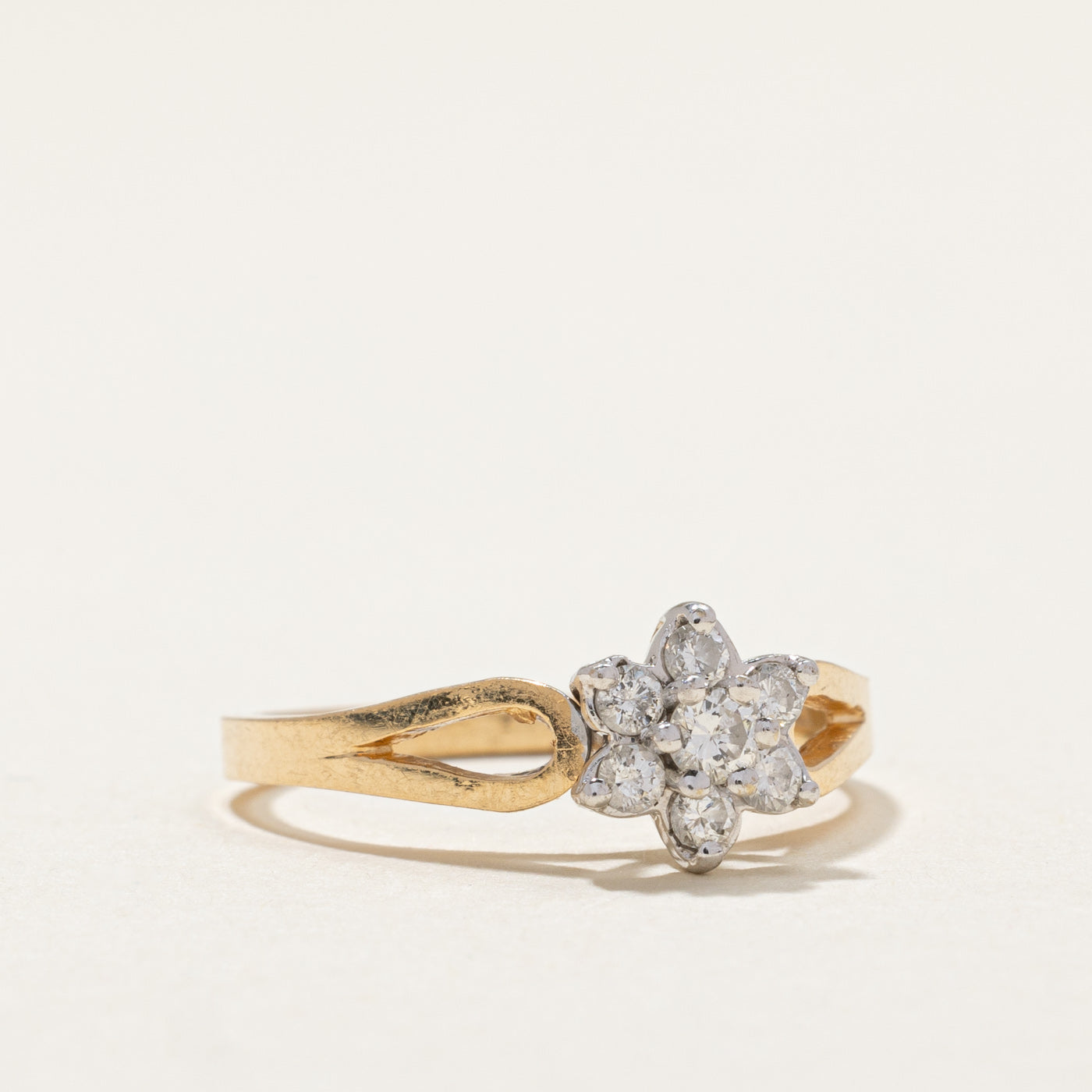 Diamond Cluster Petal Ring | 0.24ctw | SZ 5.75