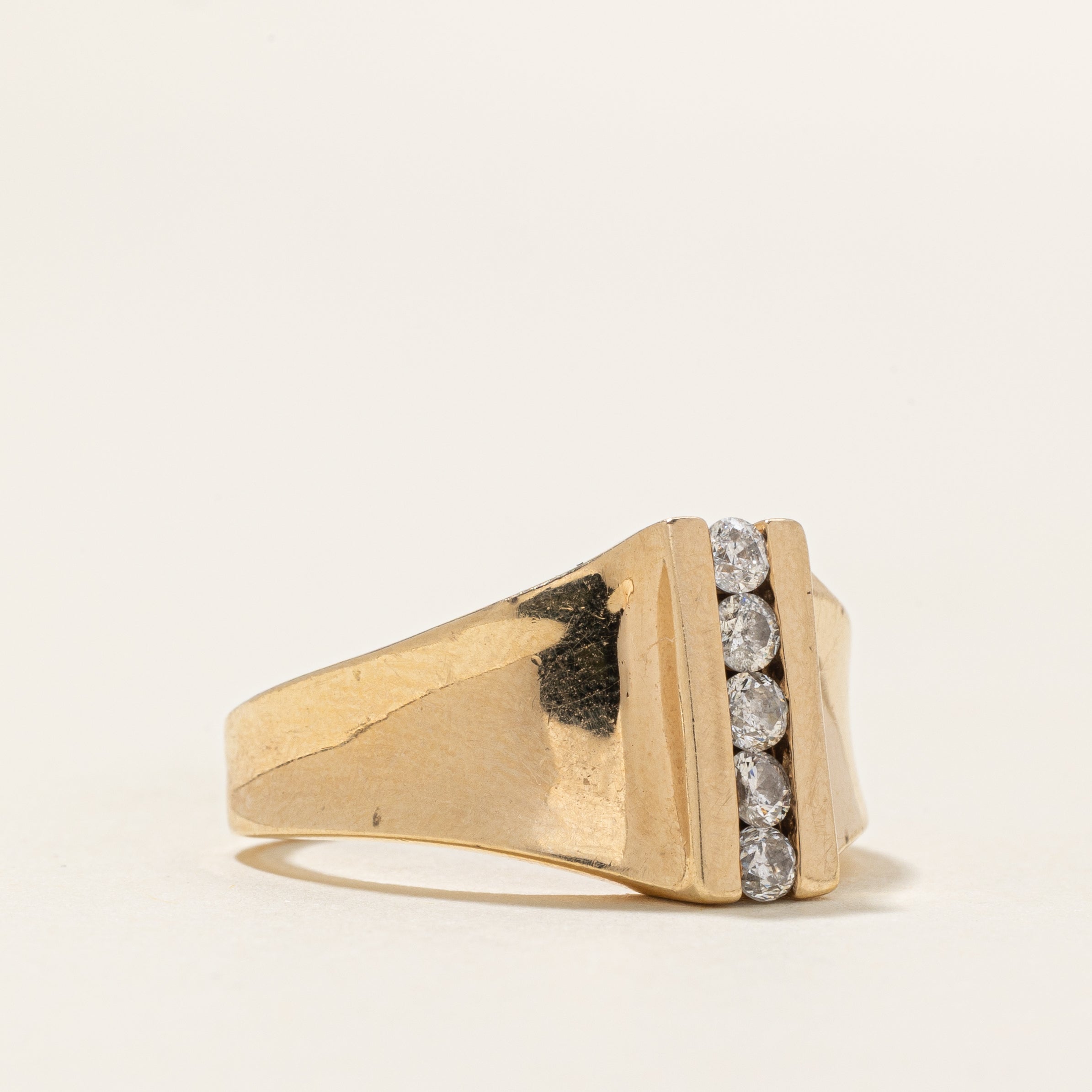 Five Stone Diamond Column Ring | 0.25ctw | SZ 5.5