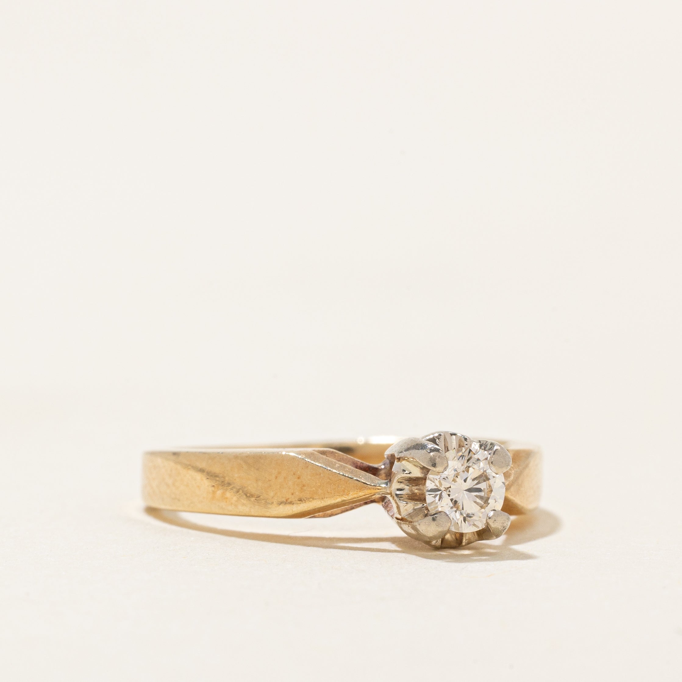 Illusion Set Diamond Reverse Tapered Ring | 0.16ctw | SZ 4.5 |