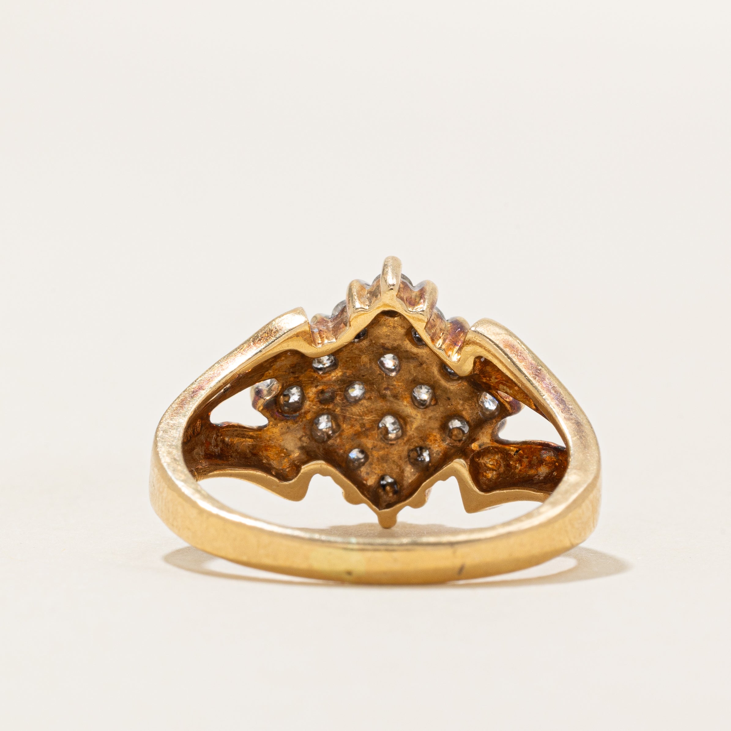 Diamond Cluster Open Shank Cocktail Ring | 0.48ctw | SZ 7.0 |