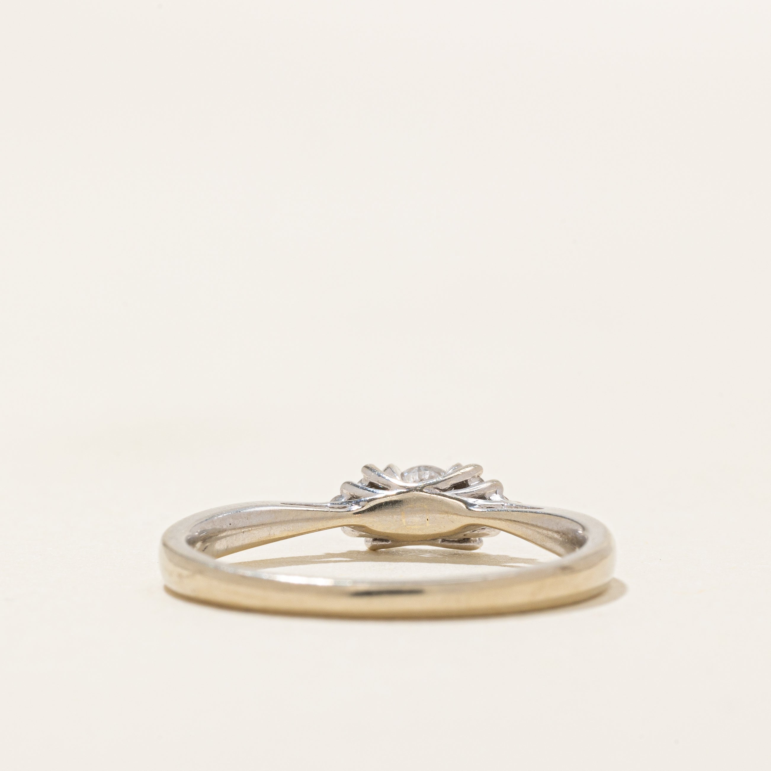 Diamond Accented Reverse Tapered Ring | 0.18ctw | SZ 6.25 |